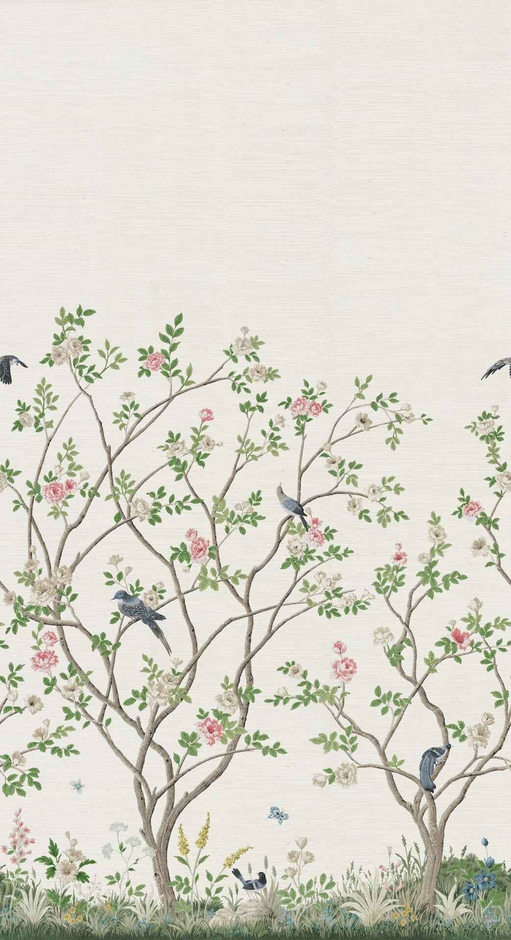 Lingering Garden White Wall Mural - York Wallcoverings - MU0317MSISAL