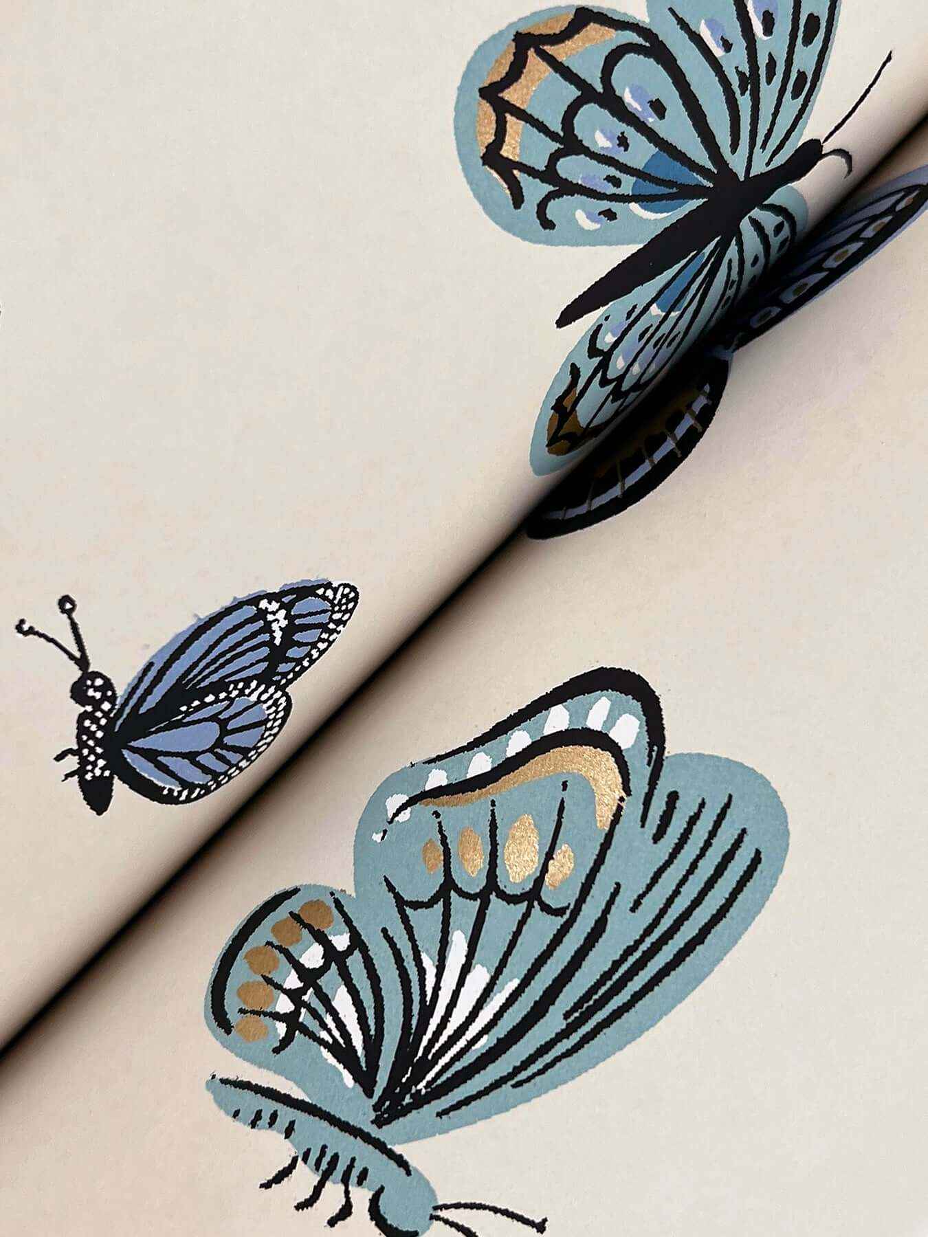 Butterfly House Linen Wallpaper - York Wallcoverings - RF7412 - York Wallcoverings Wallpaper