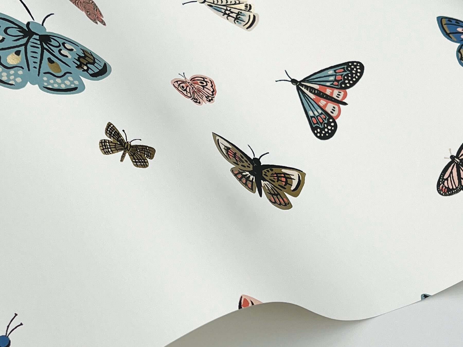 butterfly-house-wallpaper-white-york-wallcoverings-rf7411 - York Wallcoverings Wallpaper