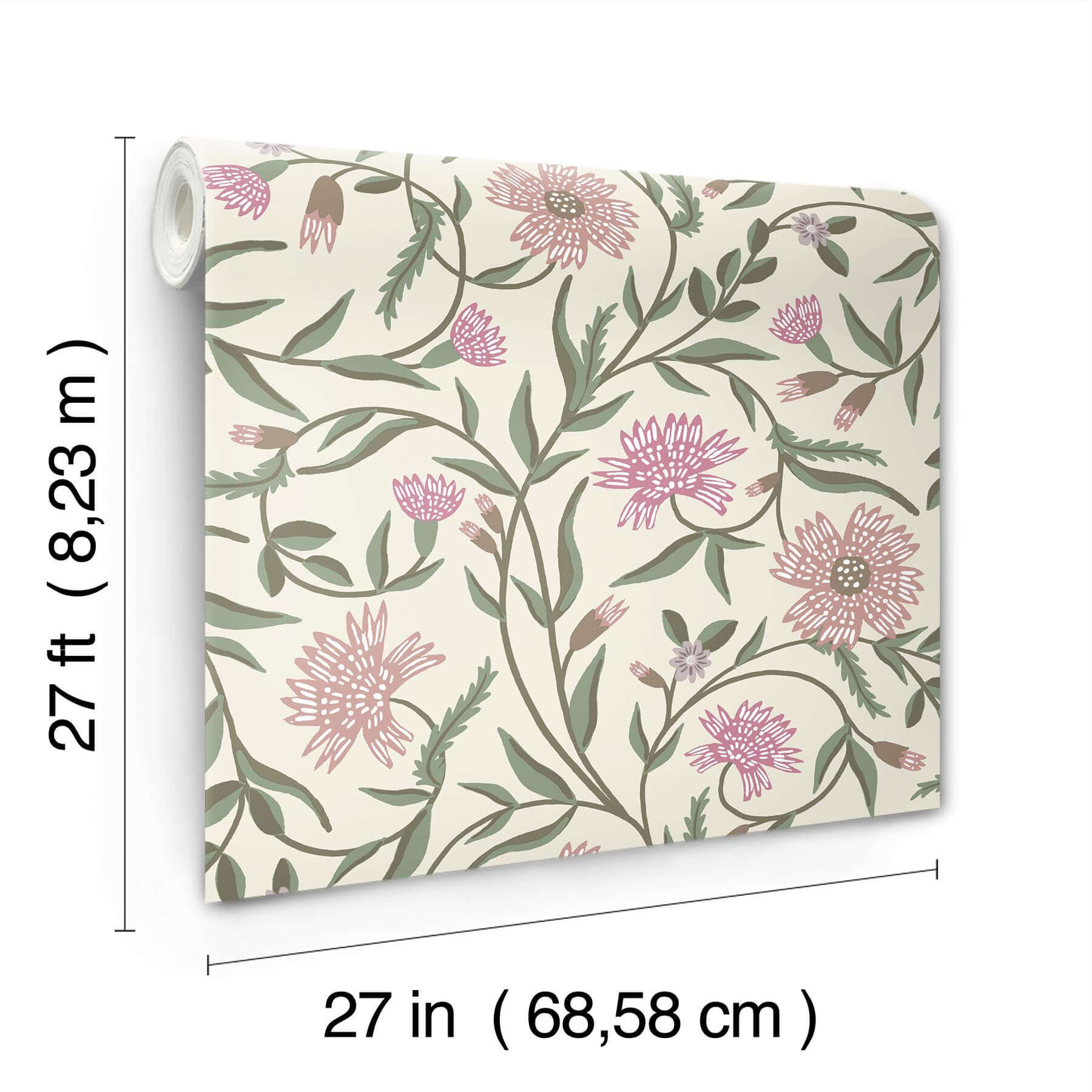 aster-wallpaper-linen-rose-york-wallcoverings-rf7436 - York Wallcoverings Wallpaper