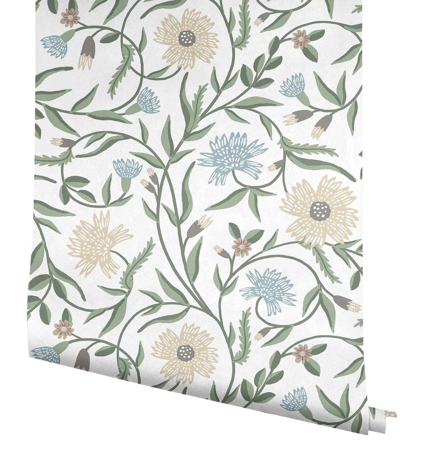 Aster White Wallpaper - York Wallcoverings - RF7431 - York Wallcoverings Wallpaper