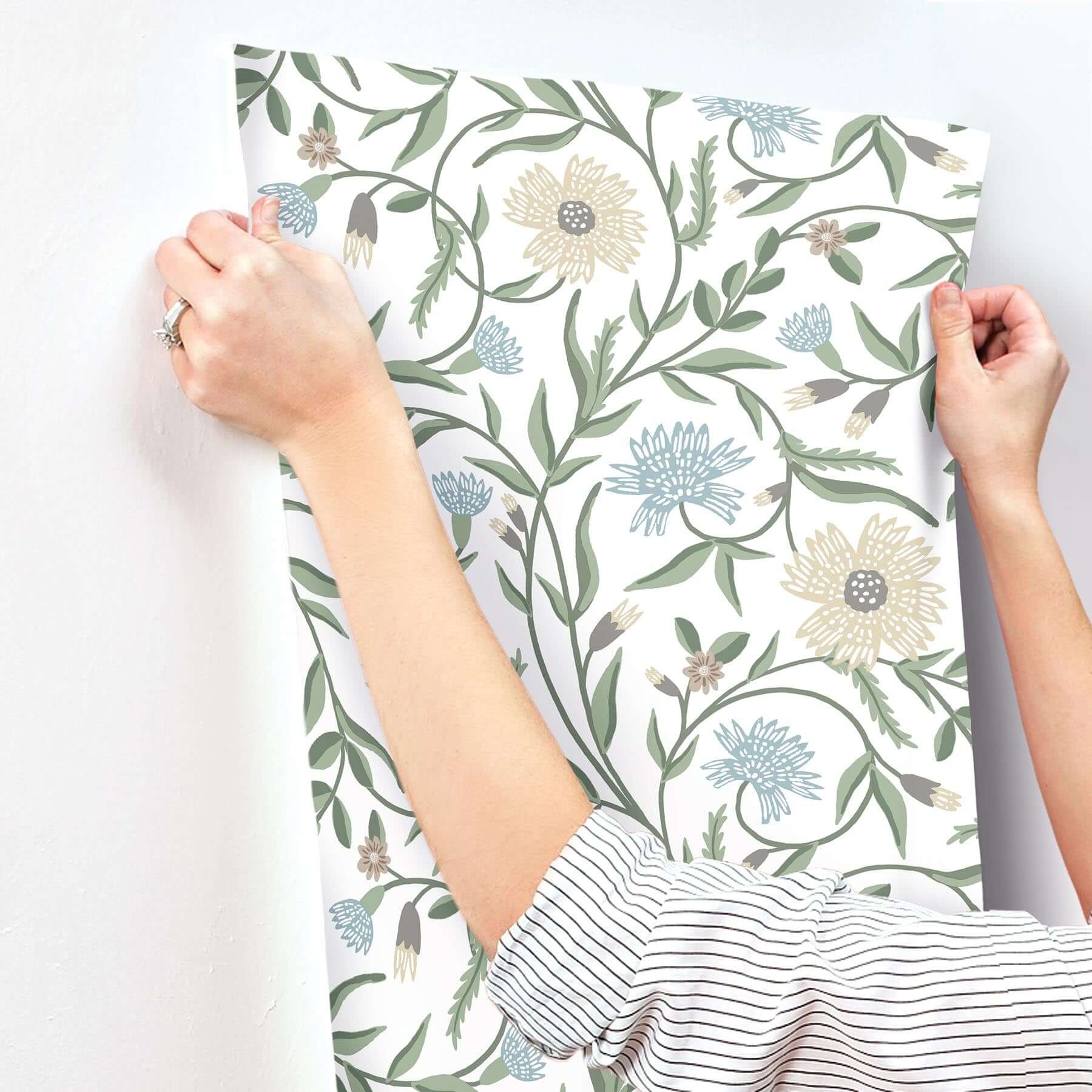 aster-wallpaper-white-york-wallcoverings-rf7431 - York Wallcoverings Wallpaper