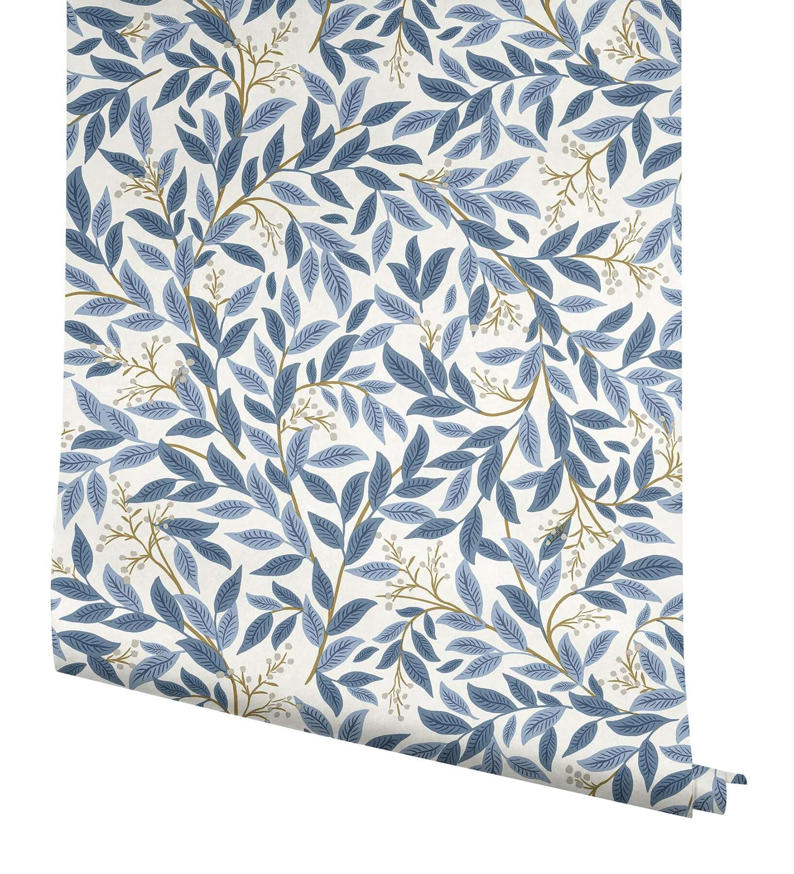 willowberry-wallpaper-blue-white-york-wallcoverings-rf7461 - York Wallcoverings Wallpaper