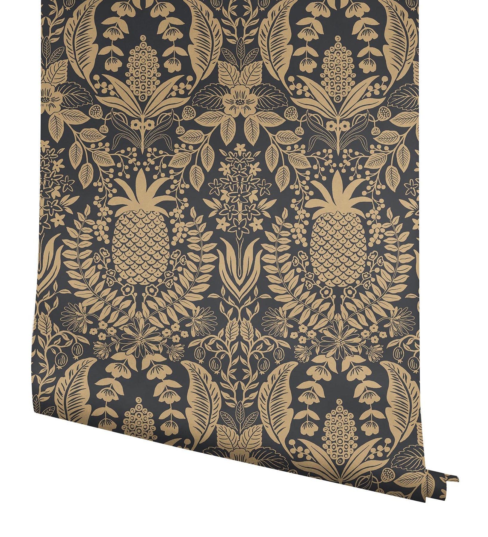 pineapple-damask-wallpaper-black-gold-york-wallcoverings-rf7483