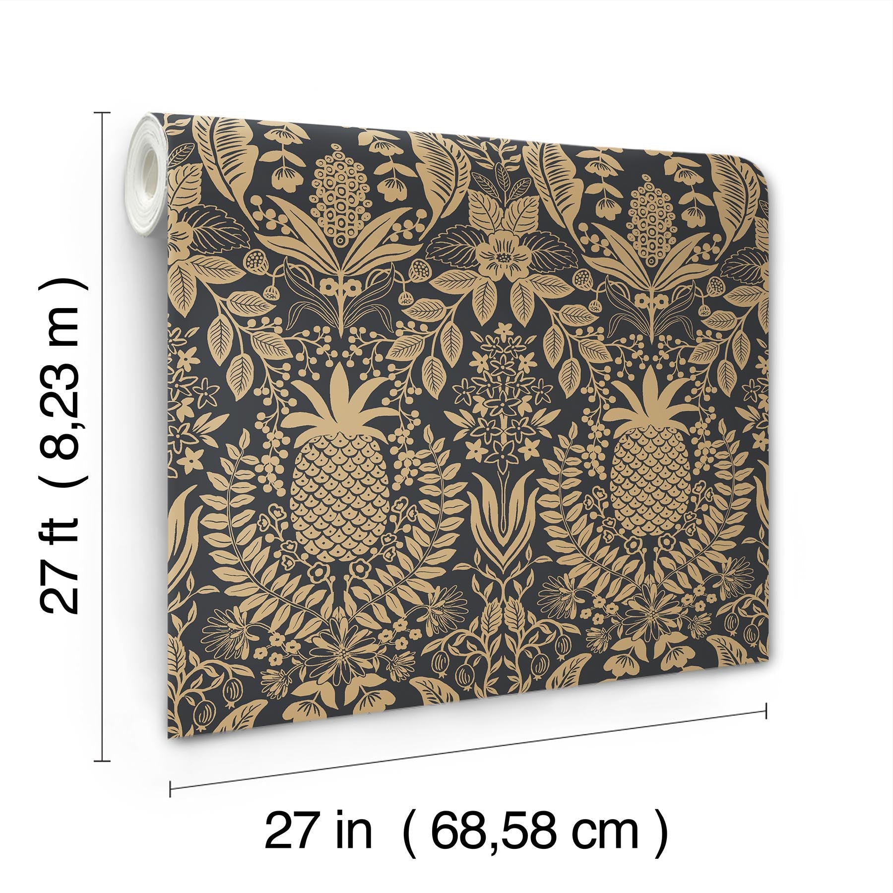 pineapple-damask-wallpaper-black-gold-york-wallcoverings-rf7483