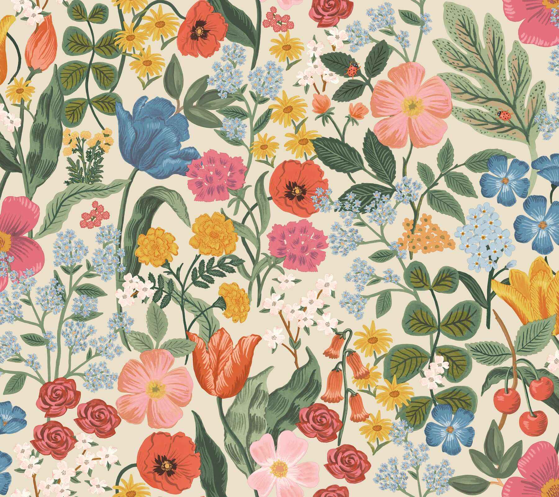 Blossom Cream Wallpaper - York Wallcoverings - RF7492 - York Wallcoverings Wallpaper