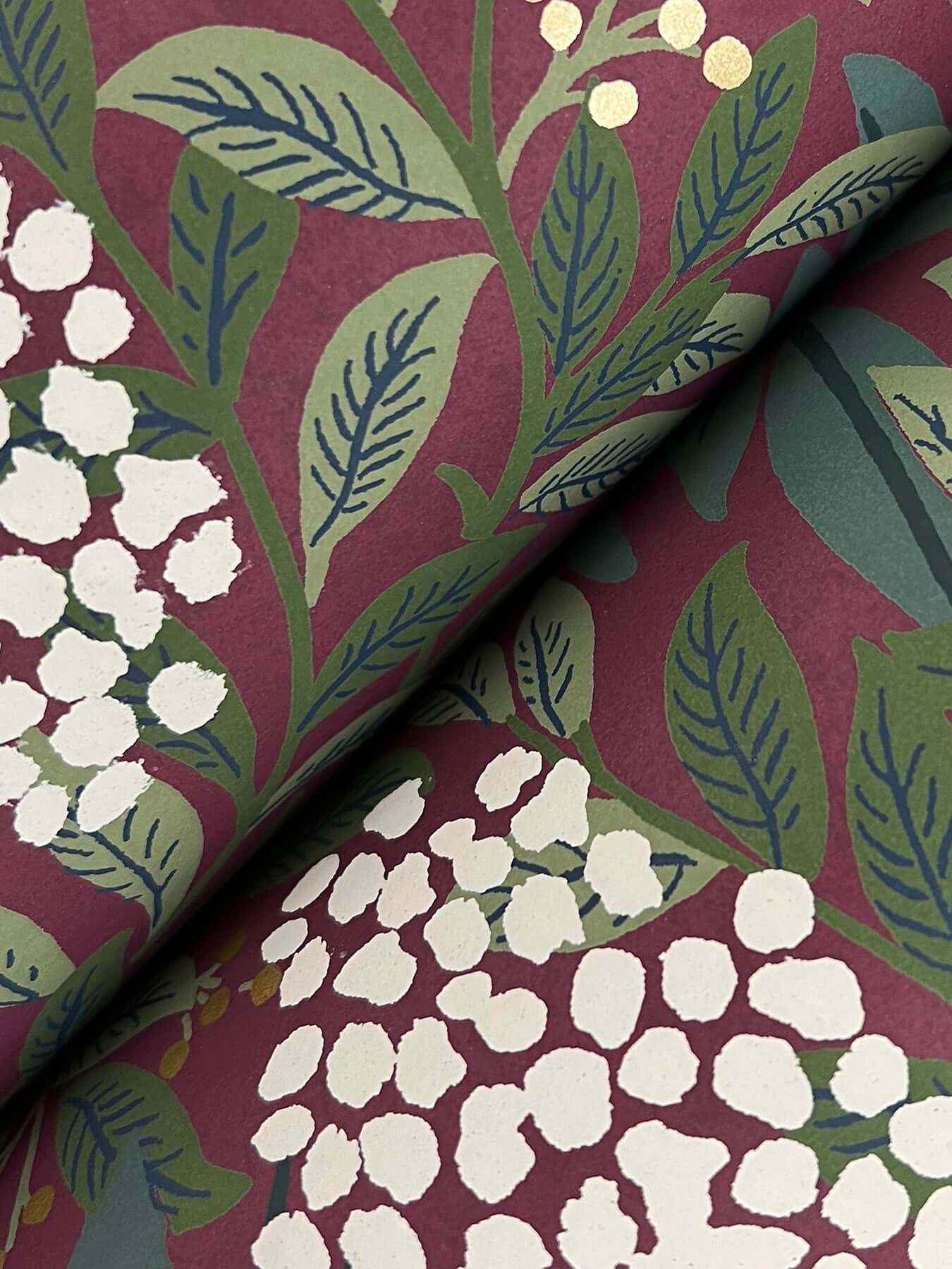 Highgrove Burgundy Wallpaper - York Wallcoverings - RF7506 - York Wallcoverings Wallpaper