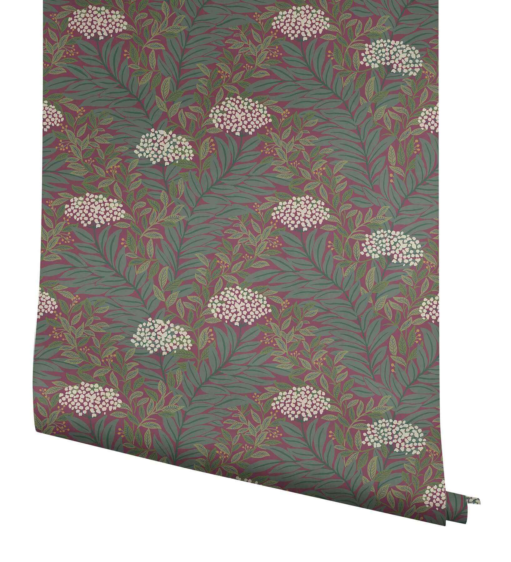 Highgrove Burgundy Wallpaper - York Wallcoverings - RF7506 - York Wallcoverings Wallpaper