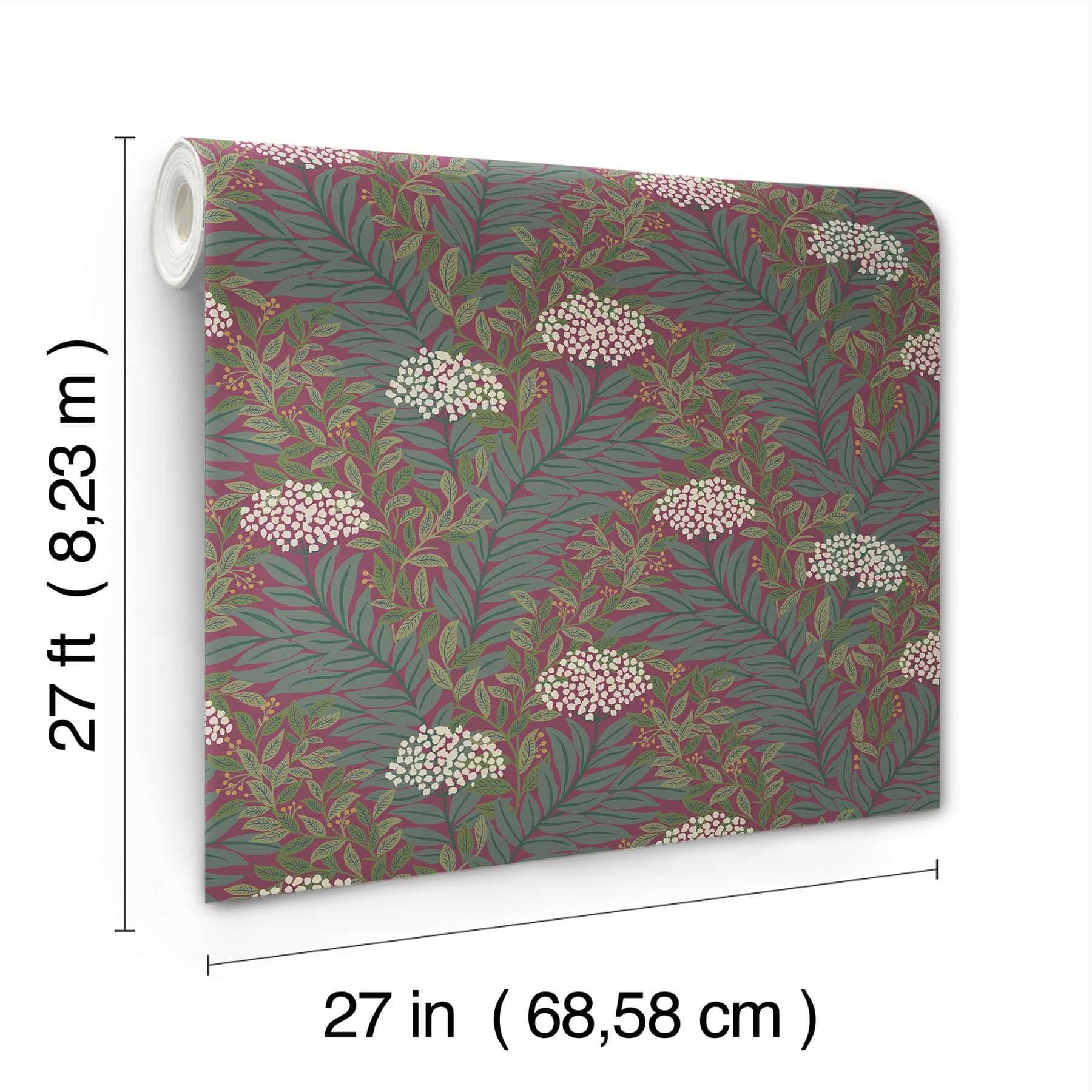 highgrove-wallpaper-burgundy-york-wallcoverings-rf7506 - York Wallcoverings Wallpaper