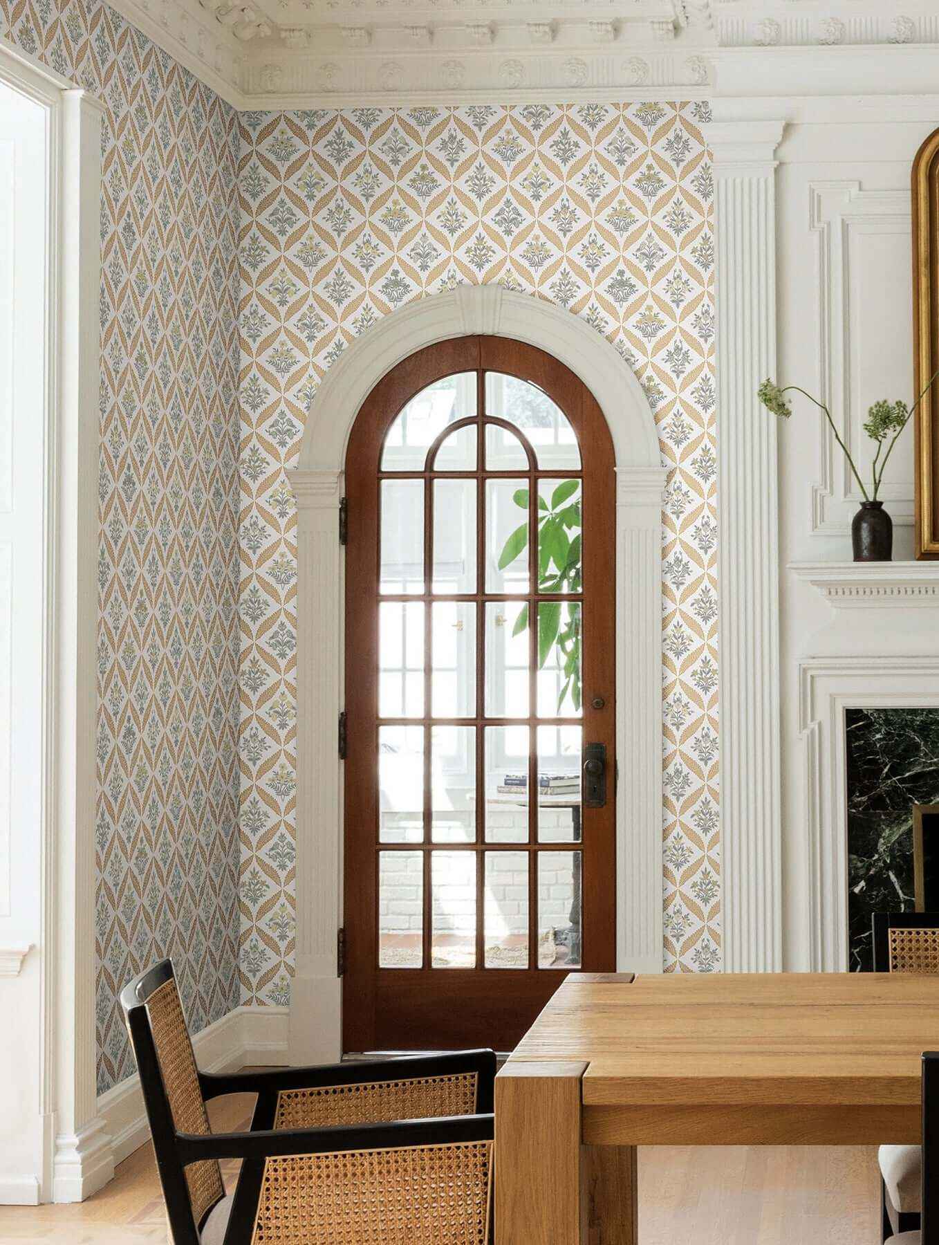 Estee Garden Gold Wallpaper - York Wallcoverings - RF7511 - York Wallcoverings Wallpaper