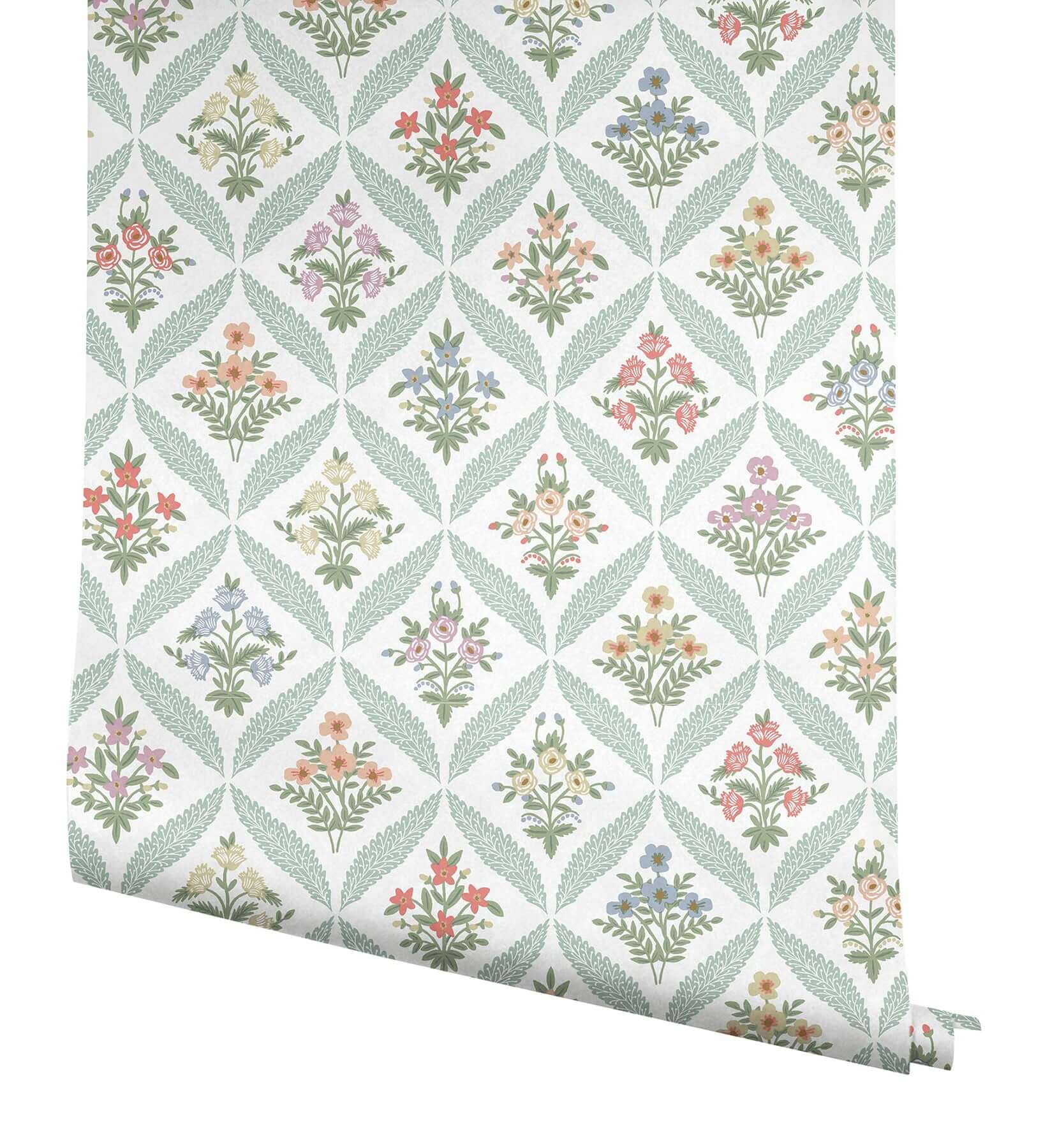 estee-garden-wallpaper-pastel-multi-york-wallcoverings-rf7512 - York Wallcoverings Wallpaper
