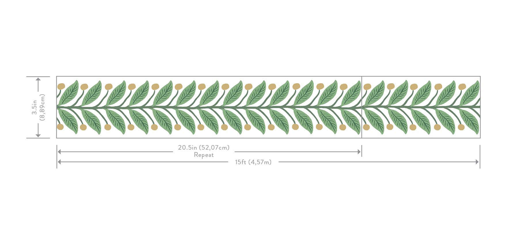 garden-wallpaper-trim-green-york-wallcoverings-rf7531b - York Wallcoverings Wallpaper