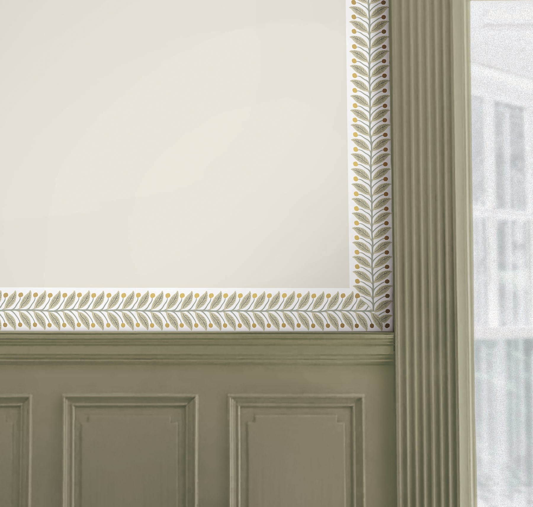 Linen Garden Wallpaper Trim - York Wallcoverings - RF7532B - York Wallcoverings Wallpaper
