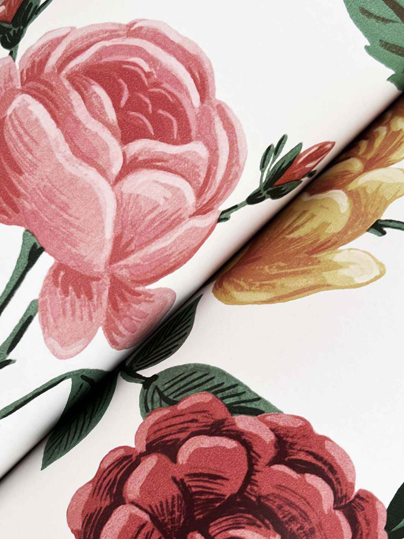 Roses Blush Wallpaper - York Wallcoverings - RF7546 - York Wallcoverings Wallpaper