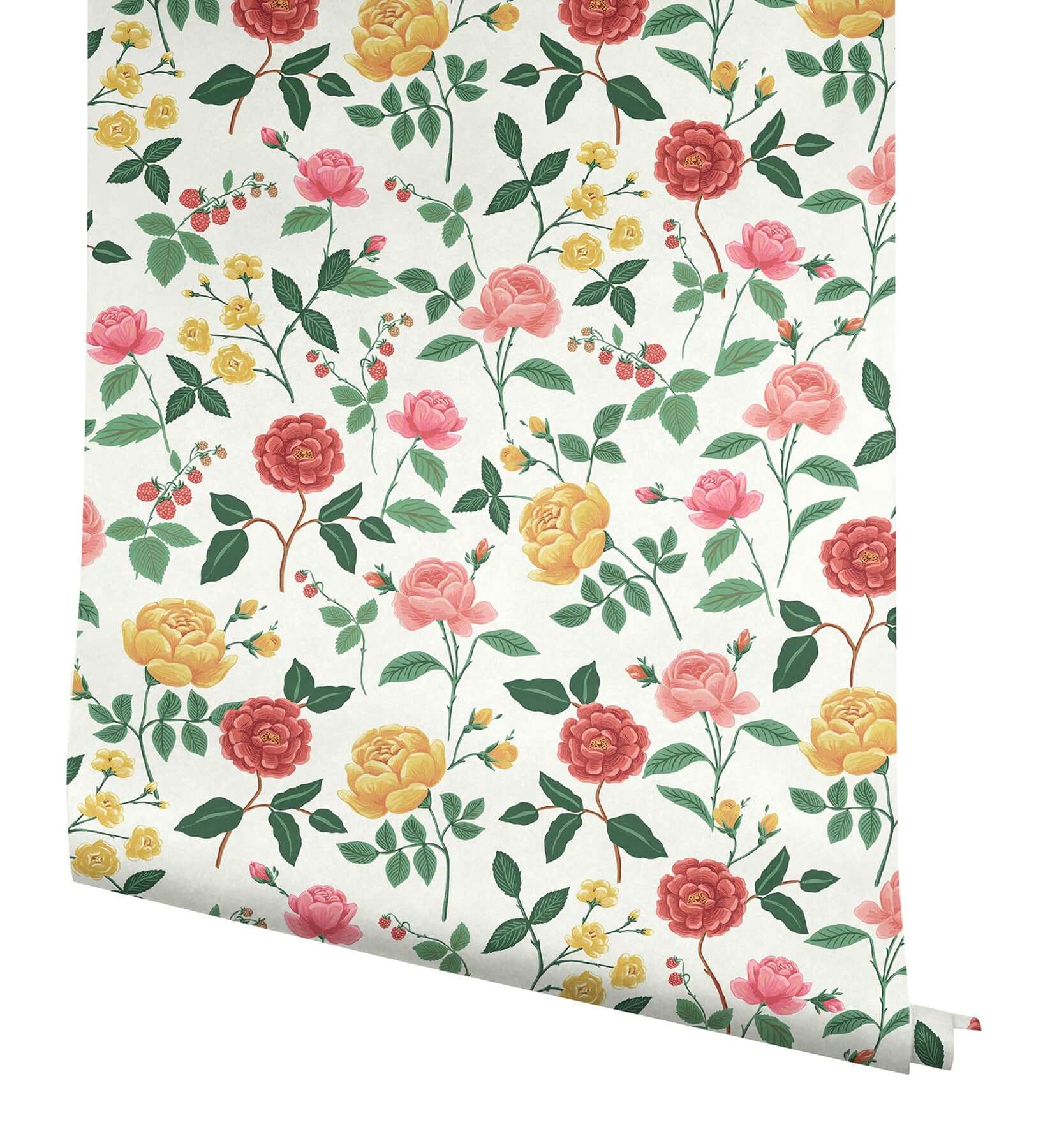 roses-wallpaper-white-blush-york-wallcoverings-rf7546 - York Wallcoverings Wallpaper