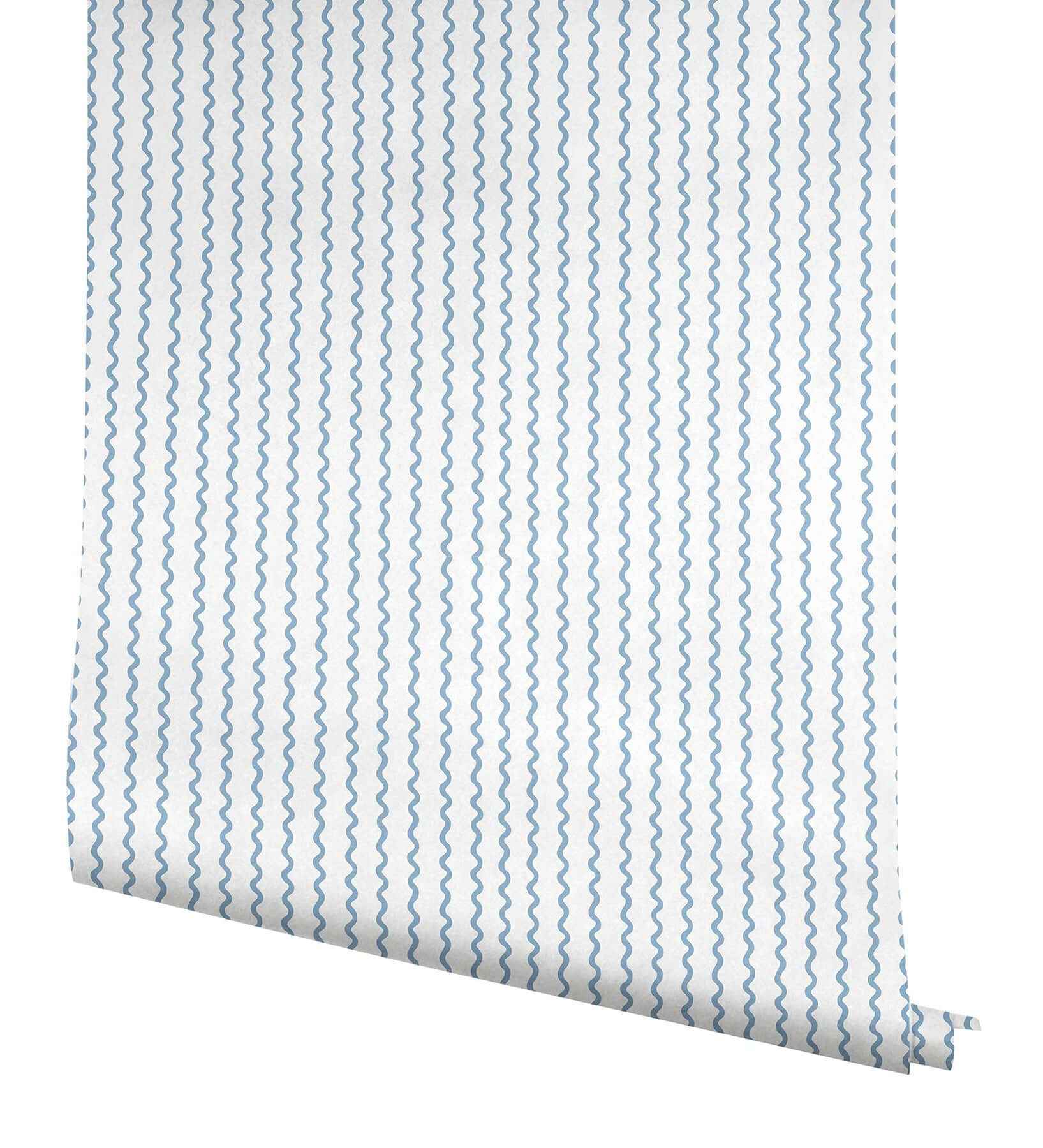 Rickrack Blue Wallpaper - York Wallcoverings - RF7555 - York Wallcoverings Wallpaper