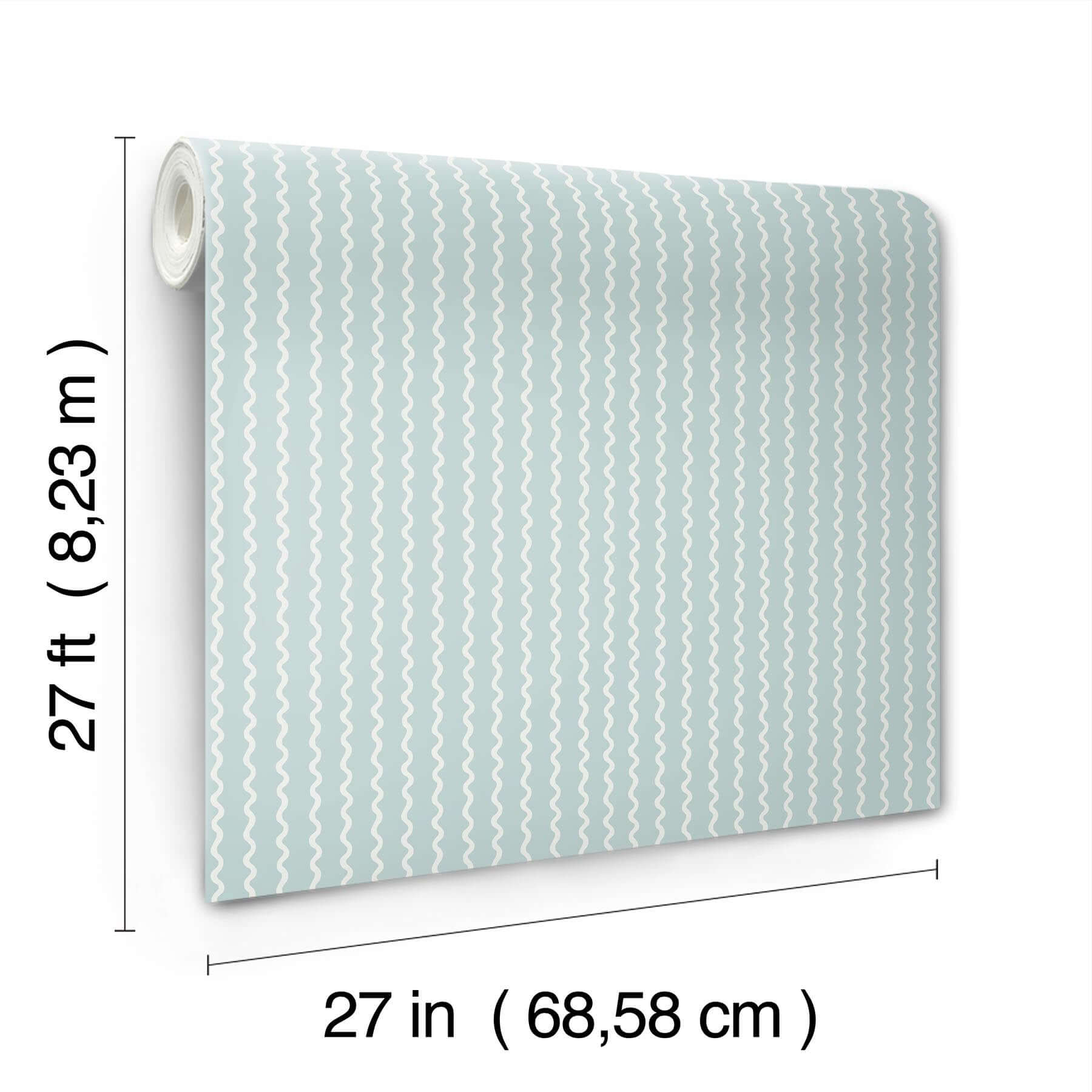 rickrack-wallpaper-light-blue-york-wallcoverings-rf7552 - York Wallcoverings Wallpaper