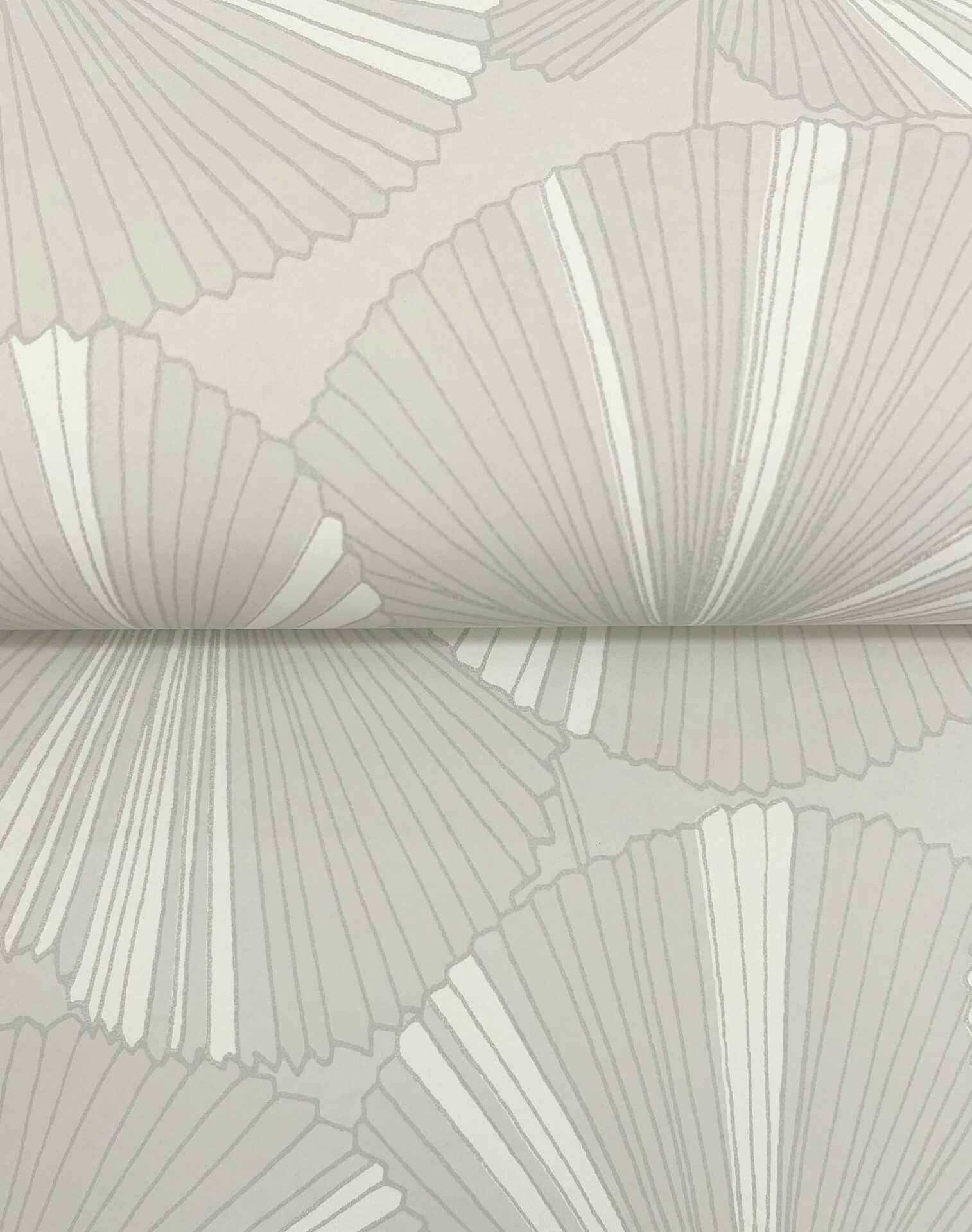 Layered Grey Lily Pads Wallpaper - York Wallcoverings - NT6114 - York Wallcoverings Wallpaper