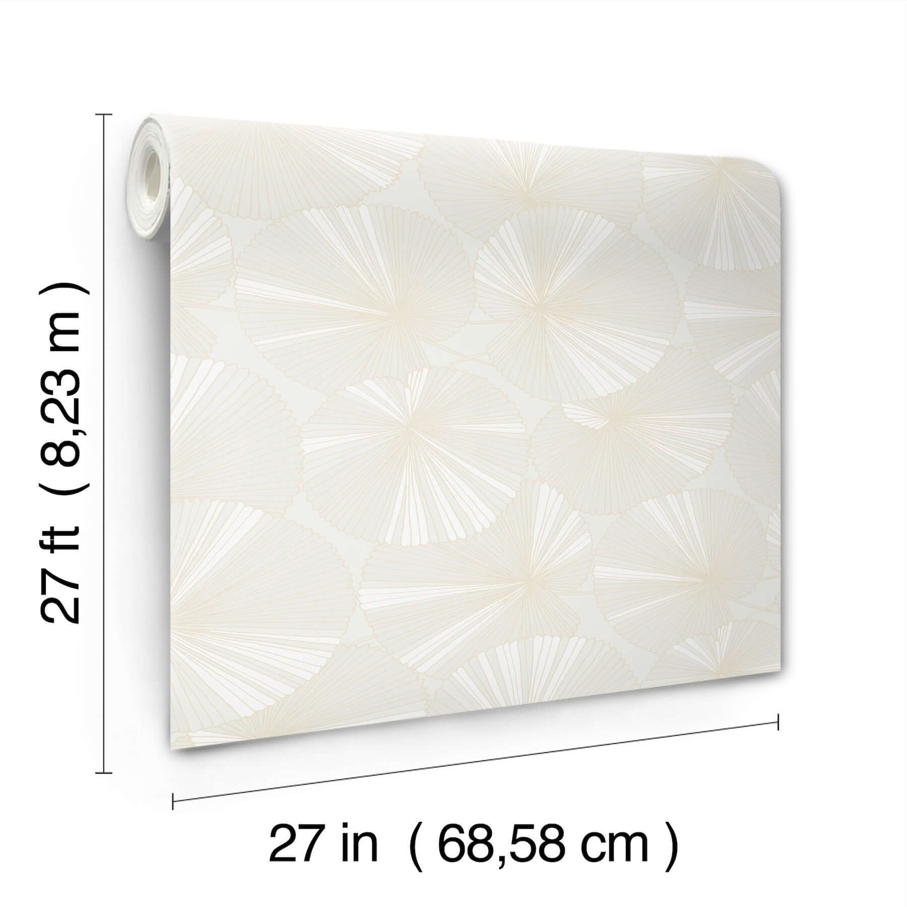 layered-lily-pads-wallpaper-white-york-wallcoverings-nt6112 - York Wallcoverings Wallpaper