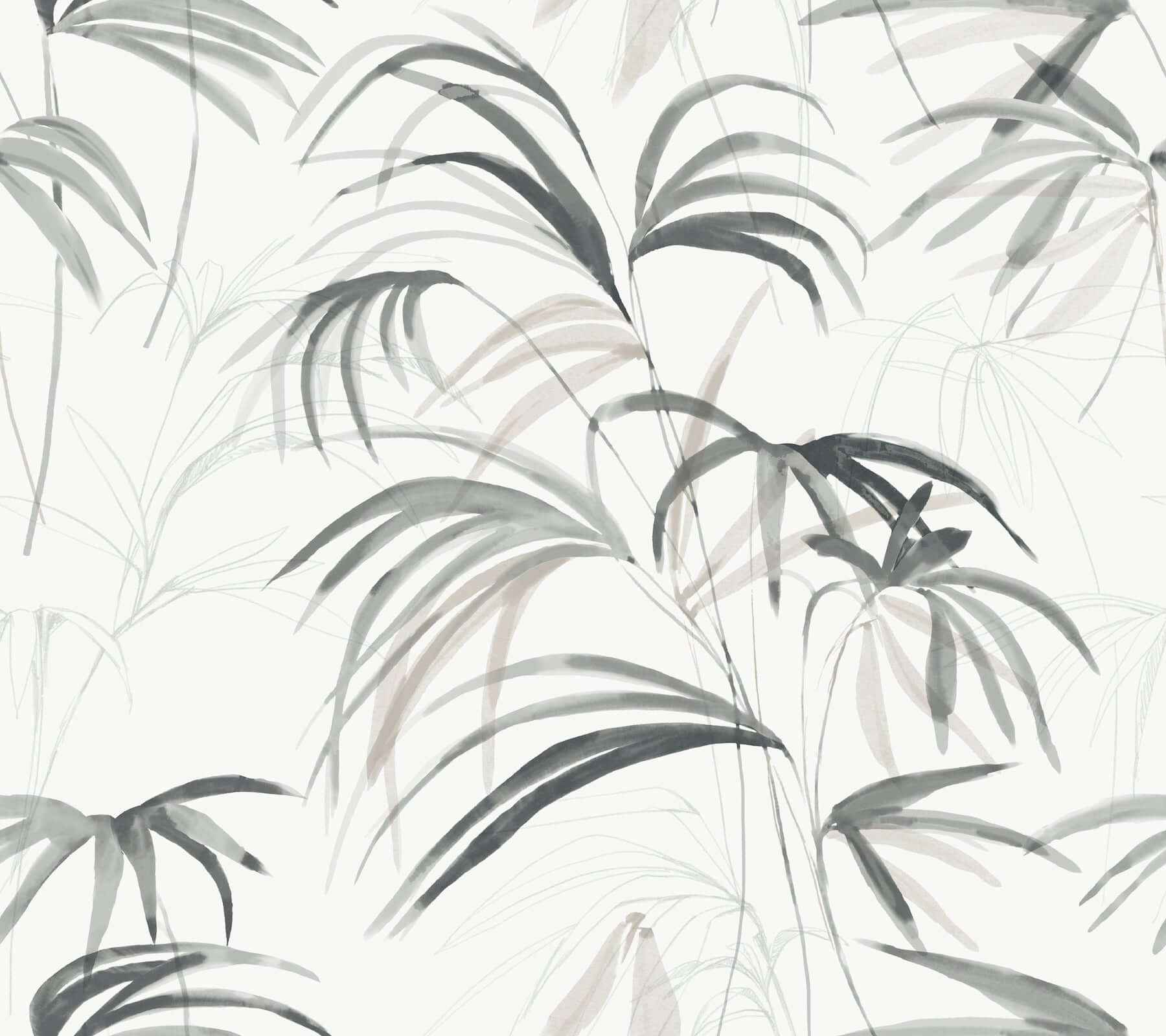 Inky Black Palms Wallpaper - York Wallcoverings - NT6123