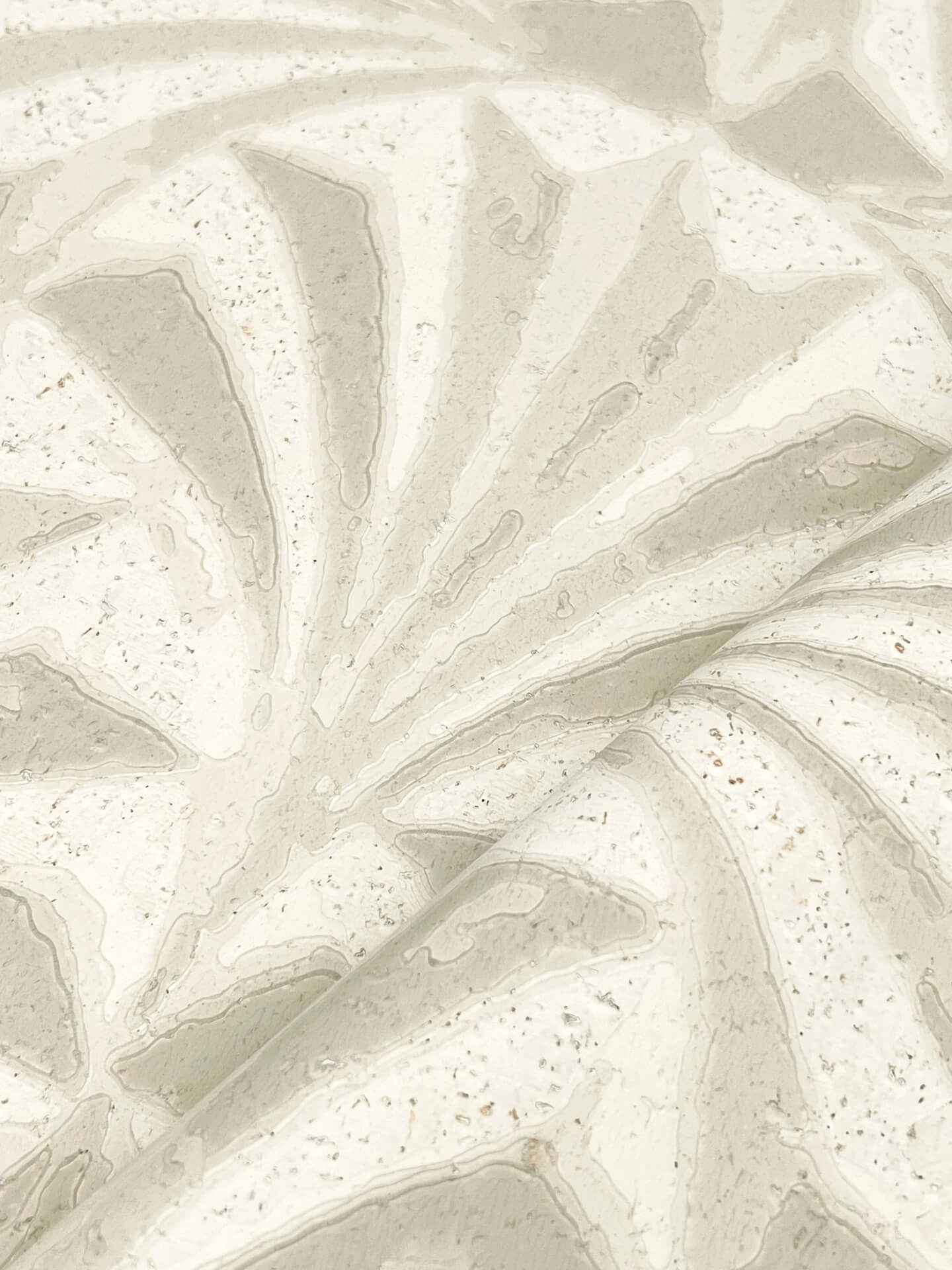Sculpted Ivory Fans Wallpaper - York Wallcoverings - NT6129 - York Wallcoverings Wallpaper
