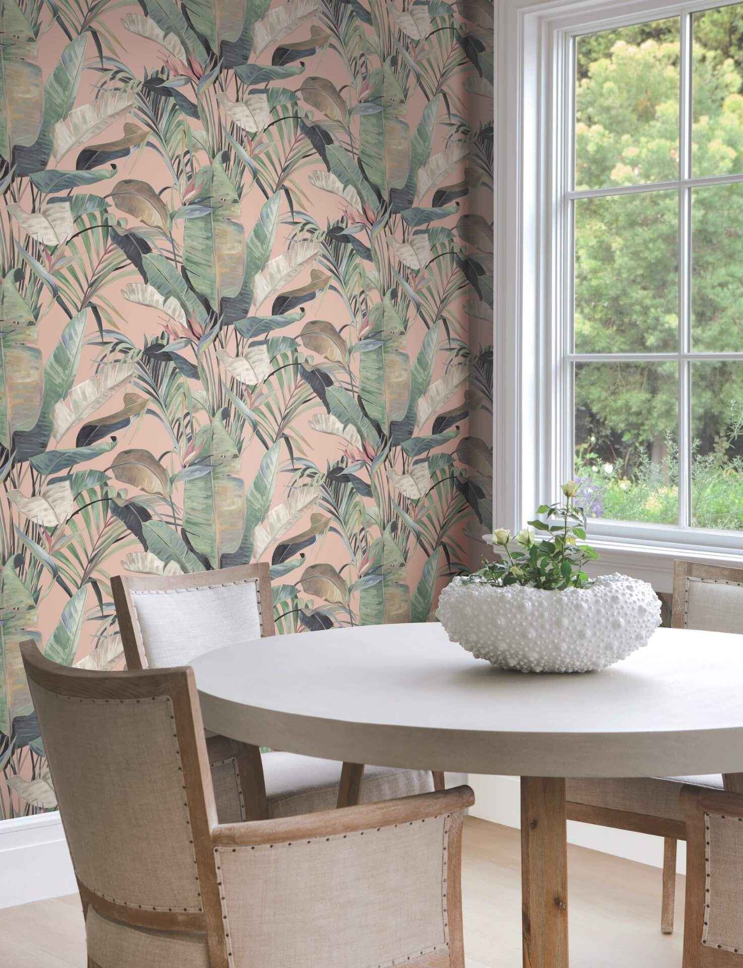 Tropical Coral Cabana Wallpaper - York Wallcoverings - NT6132 - York Wallcoverings Wallpaper