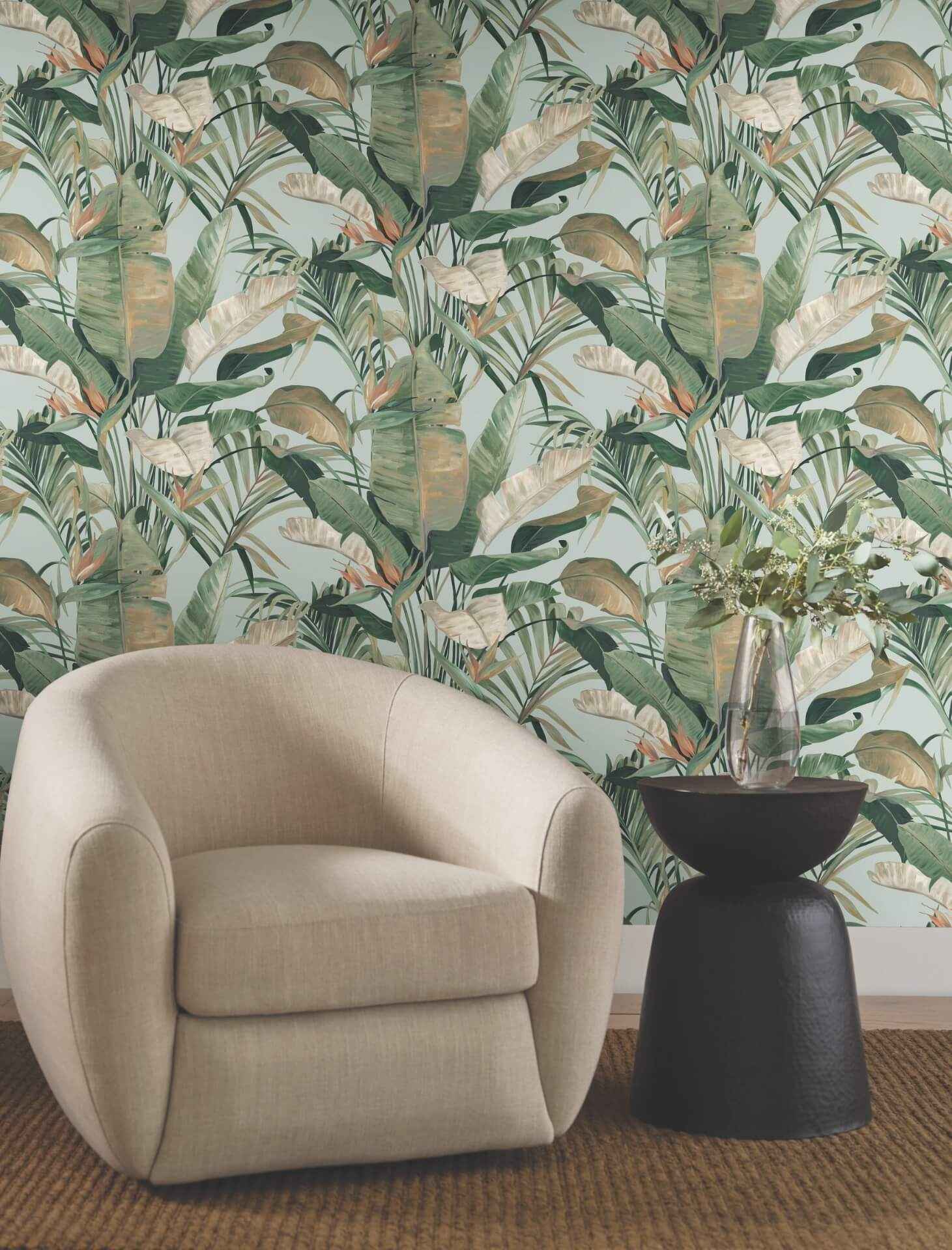 Tropical Spa Cabana Wallpaper - York Wallcoverings - NT6134 - York Wallcoverings Wallpaper