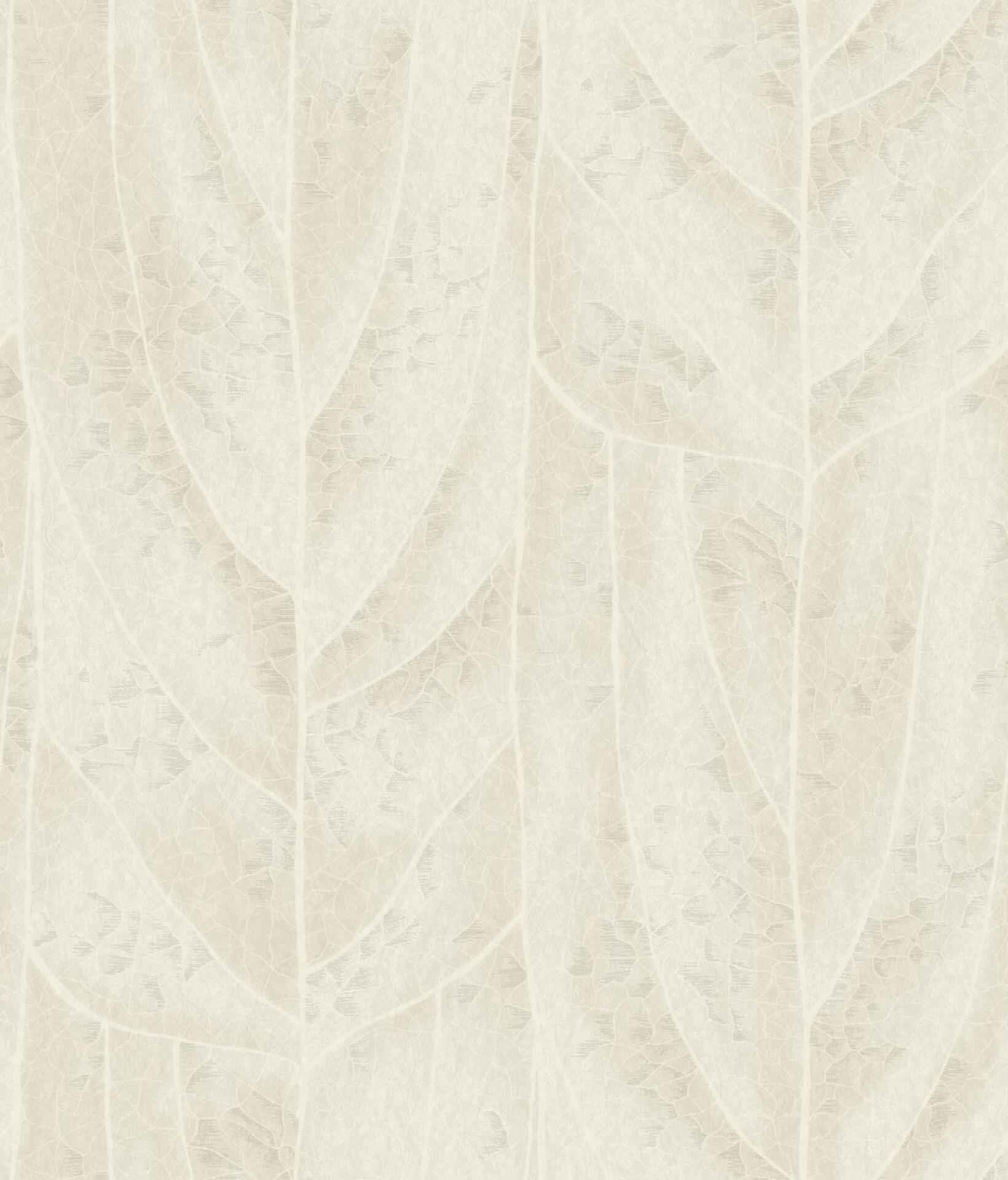 Dicot Neutral Leaf Wallpaper - York Wallcoverings - NT6143