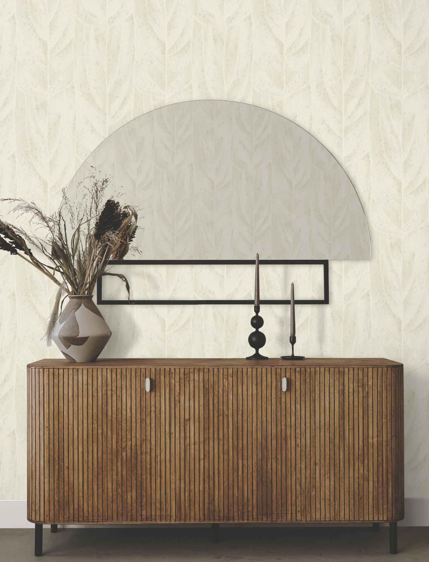 Dicot Neutral Leaf Wallpaper - York Wallcoverings - NT6143 - York Wallcoverings Wallpaper
