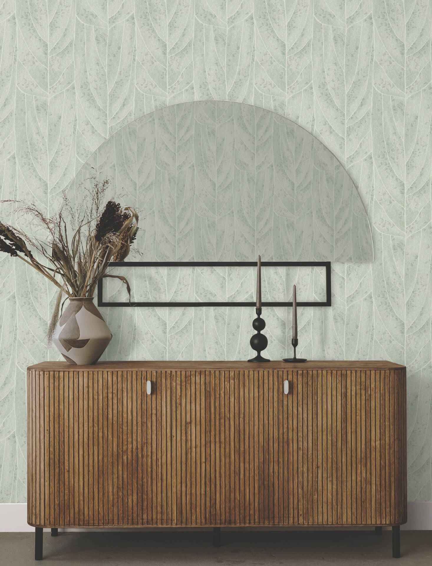 Dicot Spa Leaf Wallpaper - York Wallcoverings - NT6141 - York Wallcoverings Wallpaper