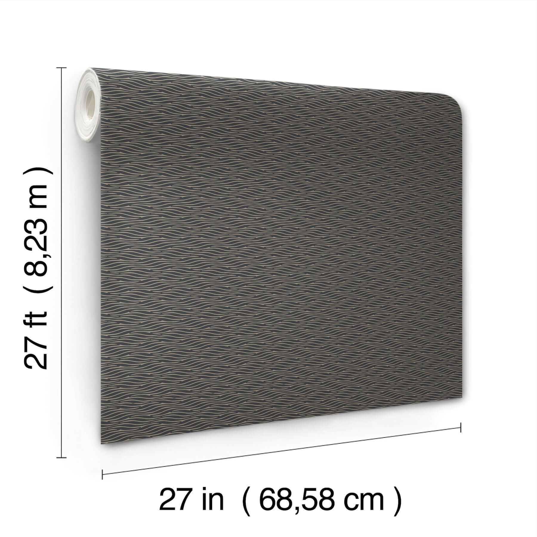elevated-waves-wallpaper-black-york-wallcoverings-nt6151 - York Wallcoverings Wallpaper