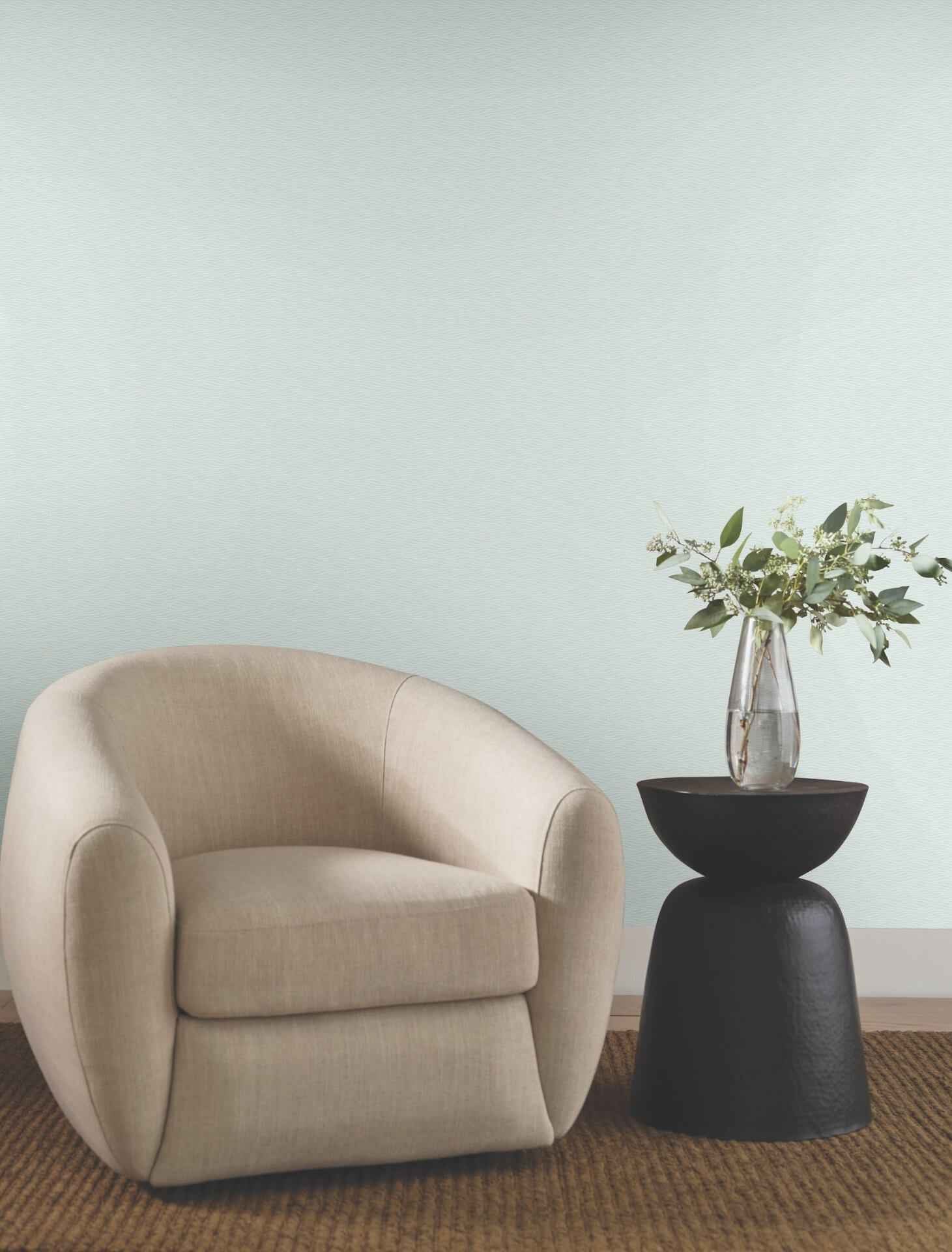 Elevated Blue Waves Wallpaper - York Wallcoverings - NT6155 - York Wallcoverings Wallpaper