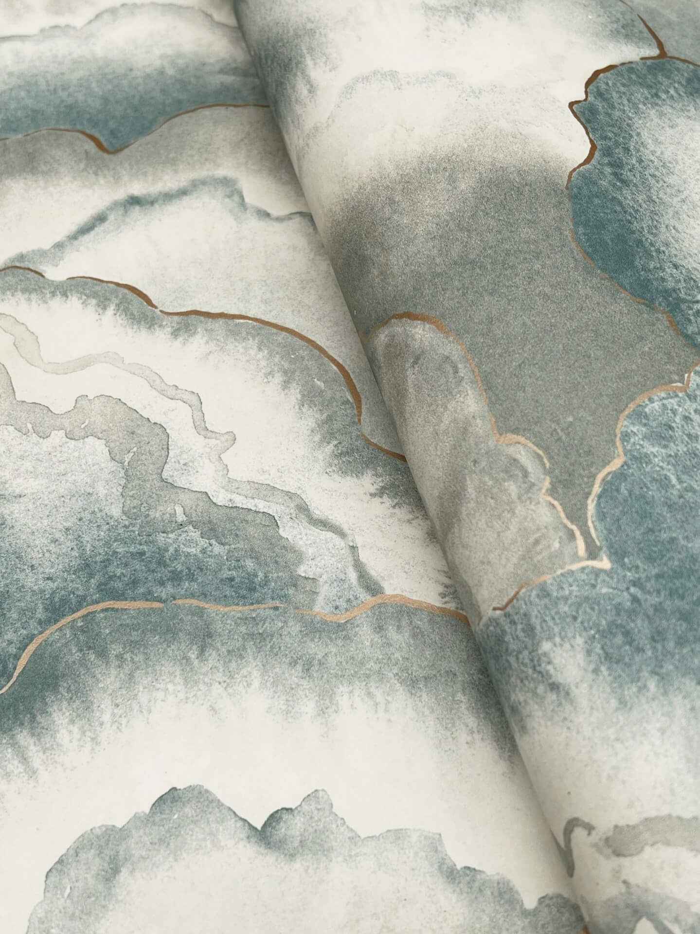 Abalone Mist Fans Wallpaper - York Wallcoverings - NT6184 - York Wallcoverings Wallpaper