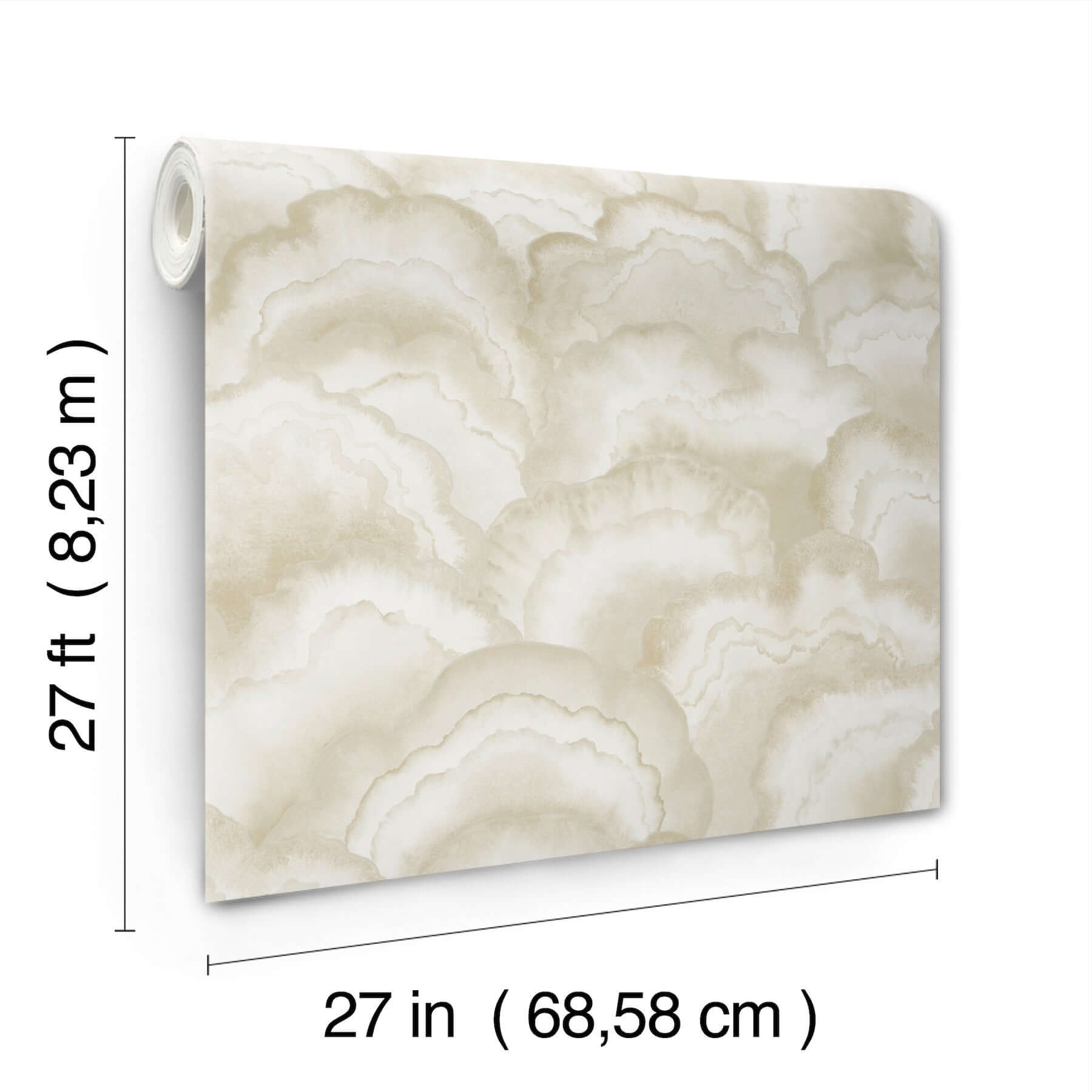 abalone-fans-wallpaper-sand-york-wallcoverings-nt6182 - York Wallcoverings Wallpaper