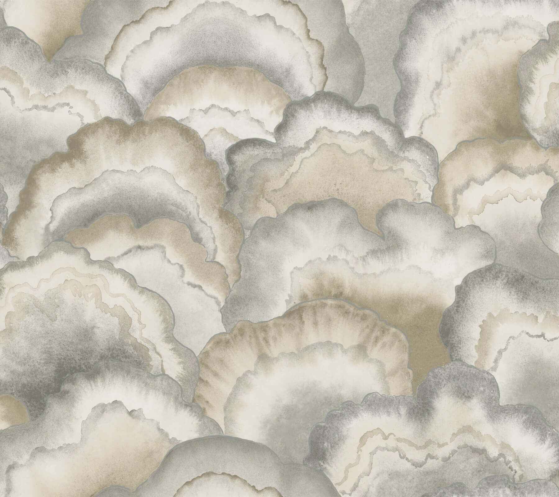 Abalone Smokey Fans Wallpaper - York Wallcoverings - NT6183