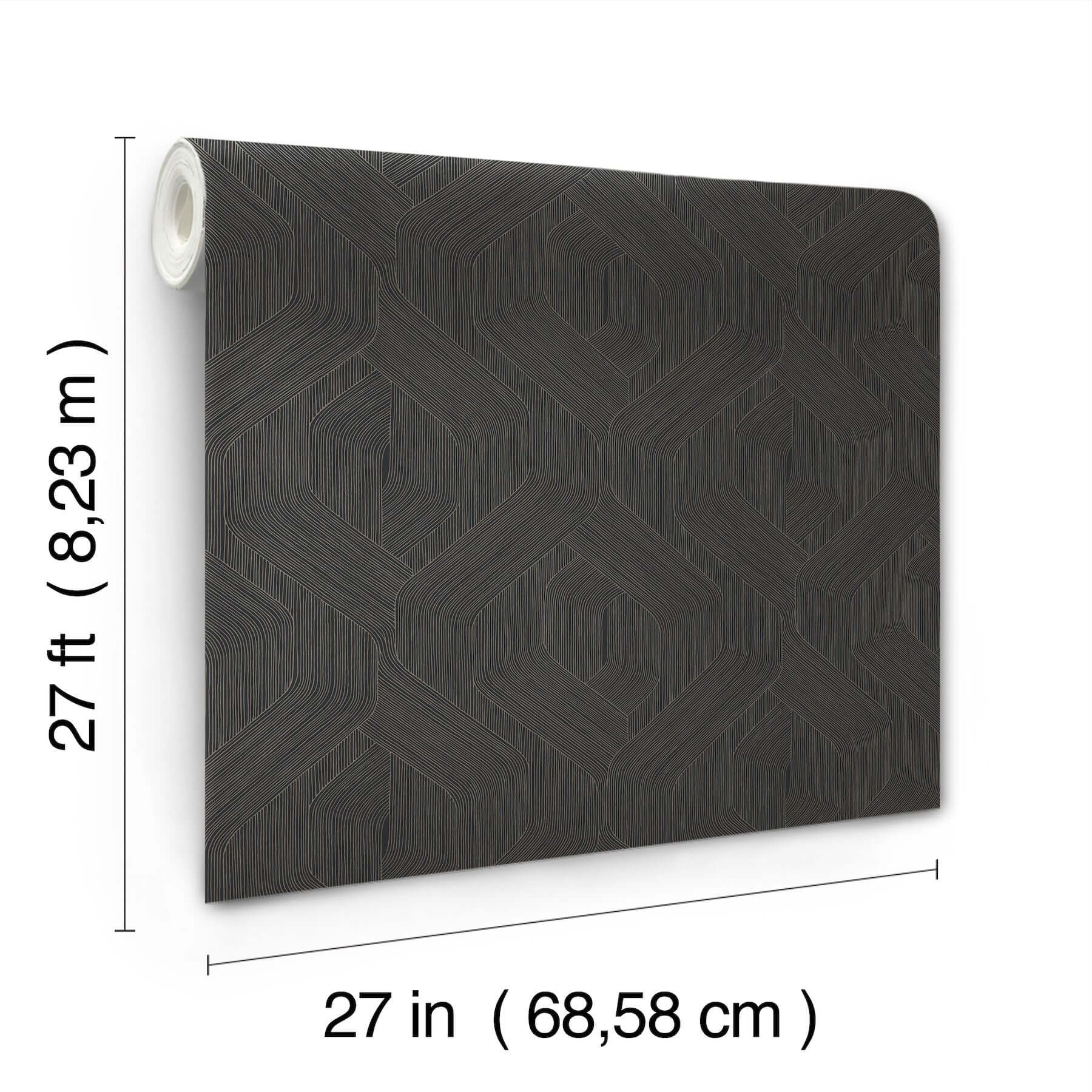 fine-line-geometric-wallpaper-black-york-wallcoverings-nt6192 - York Wallcoverings Wallpaper