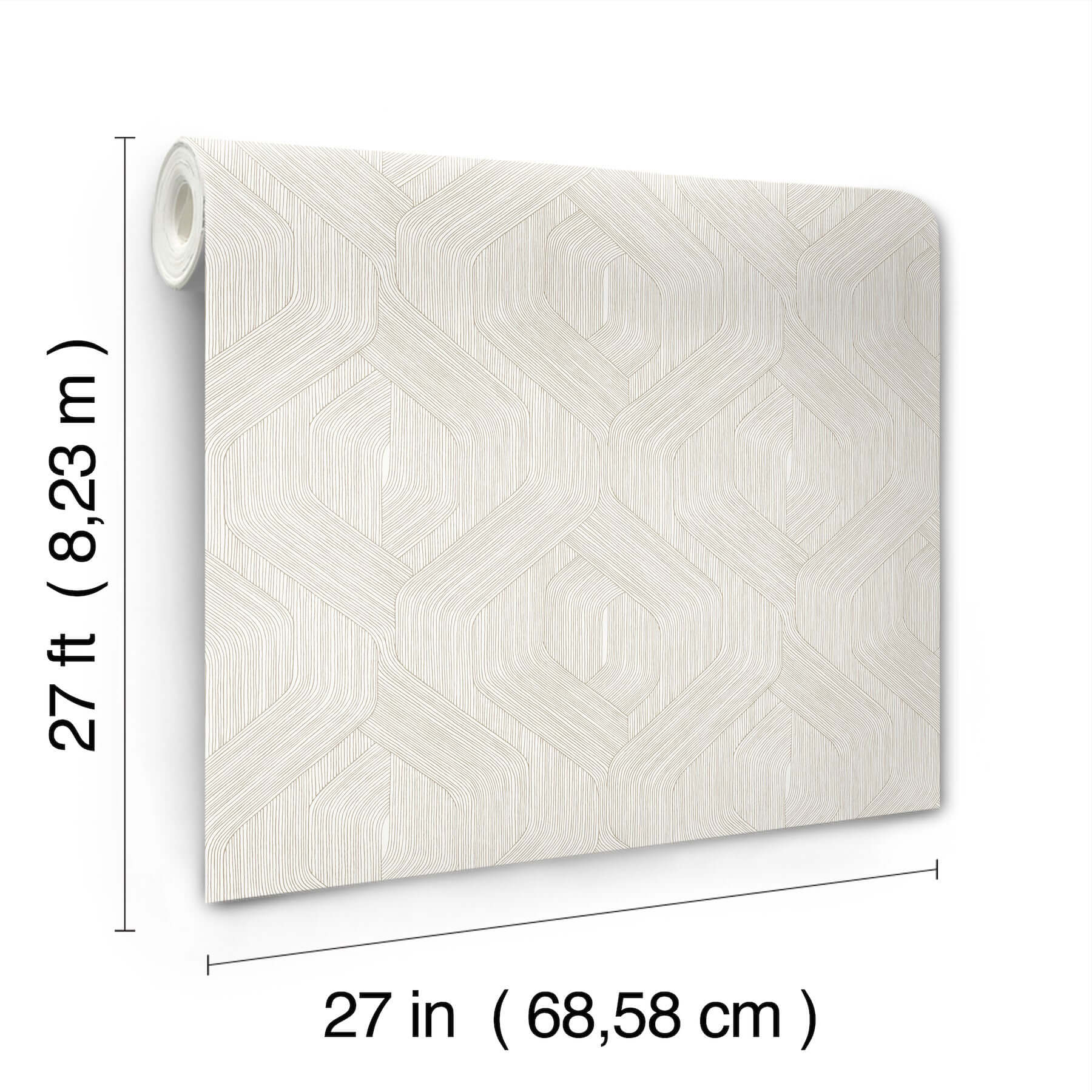 fine-line-geometric-wallpaper-taupe-on-white-york-wallcoverings-nt6193 - York Wallcoverings Wallpaper