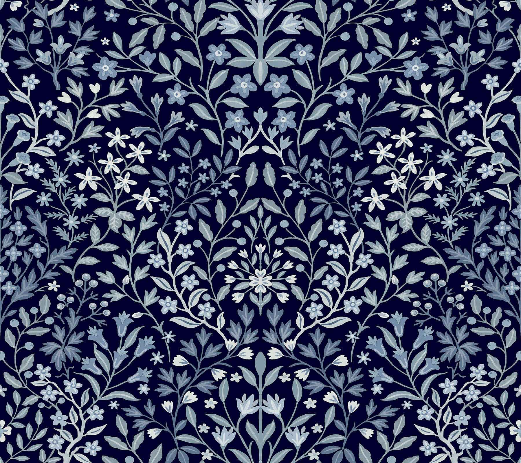 Garden Blue Terrace Wallpaper - York Wallcoverings - MF4723 - York Wallcoverings Wallpaper
