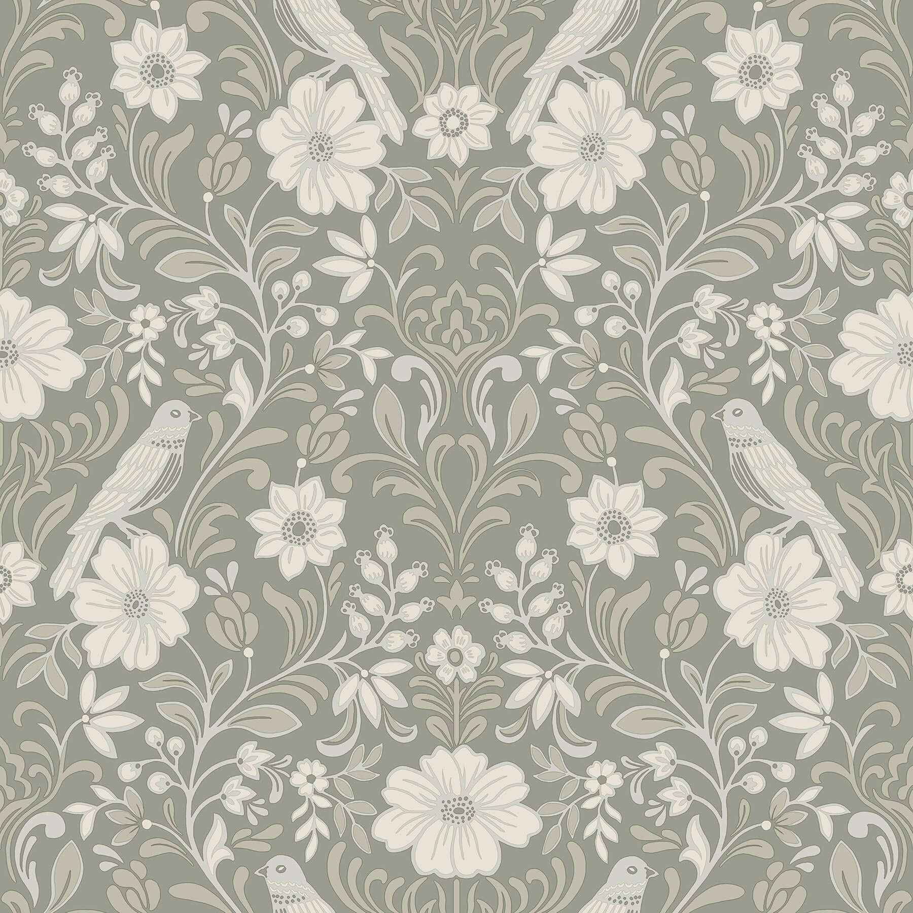 Colette Grey Wallpaper - York Wallcoverings - MF4746
