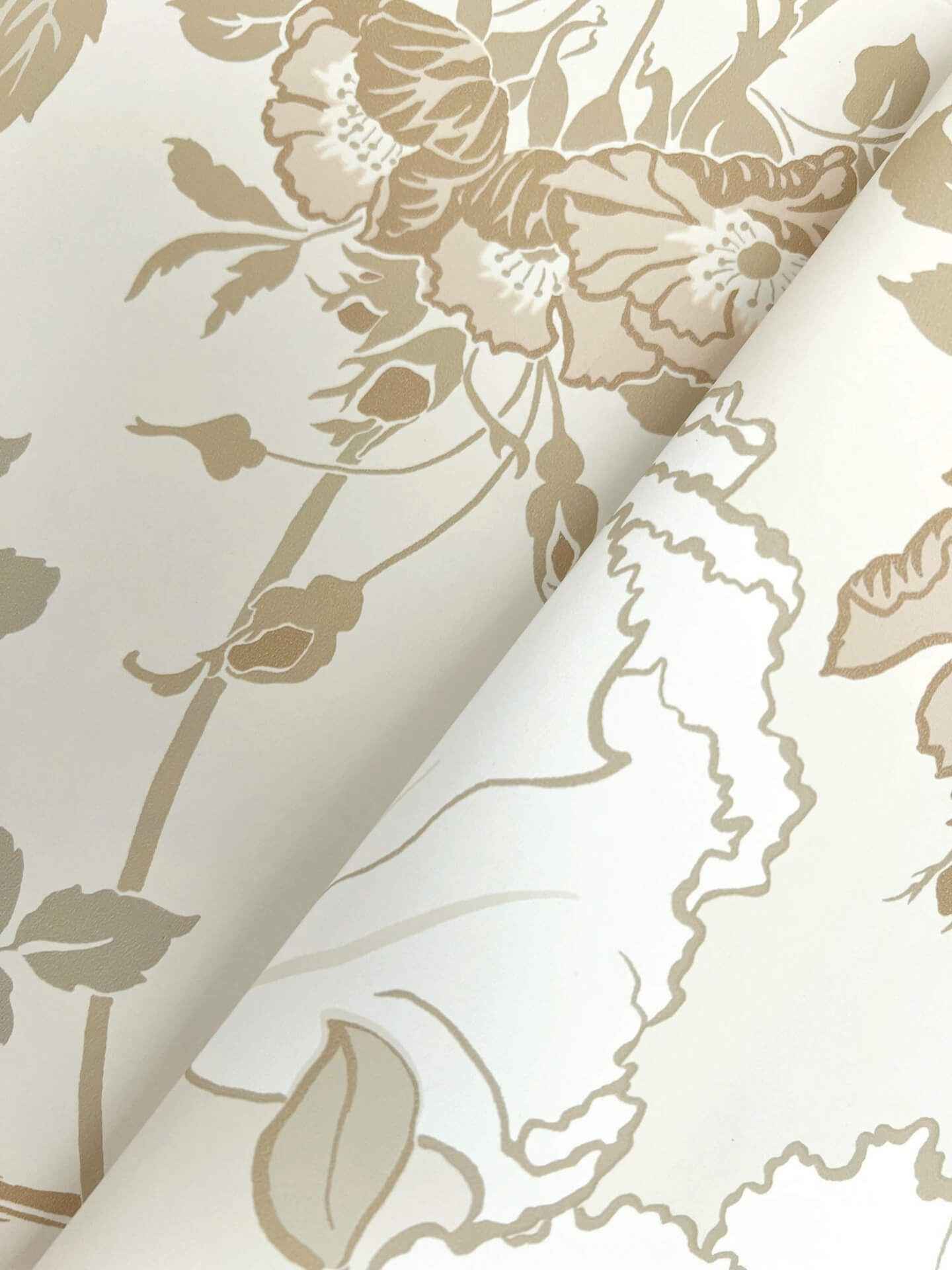 Gwendolyn Neutral & Coral Wallpaper - York Wallcoverings - MF4752 - York Wallcoverings Wallpaper