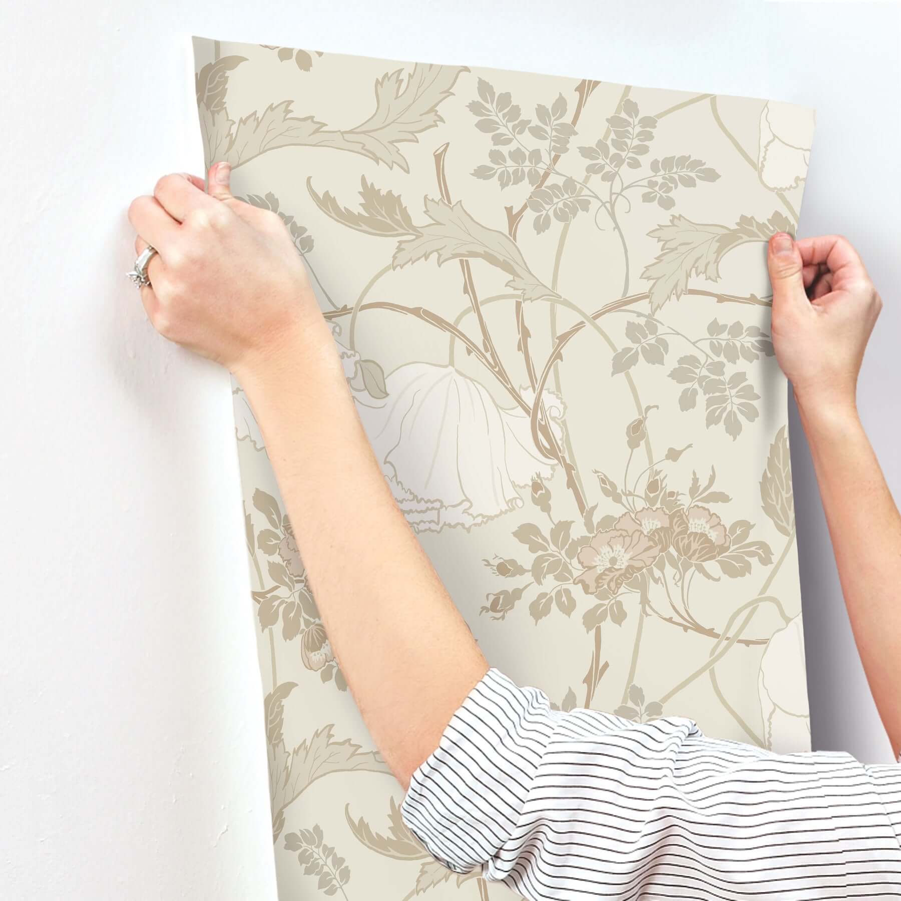 gwendolyn-neutral-coral-wallpaper-york-wallcoverings-mf4752 - York Wallcoverings Wallpaper
