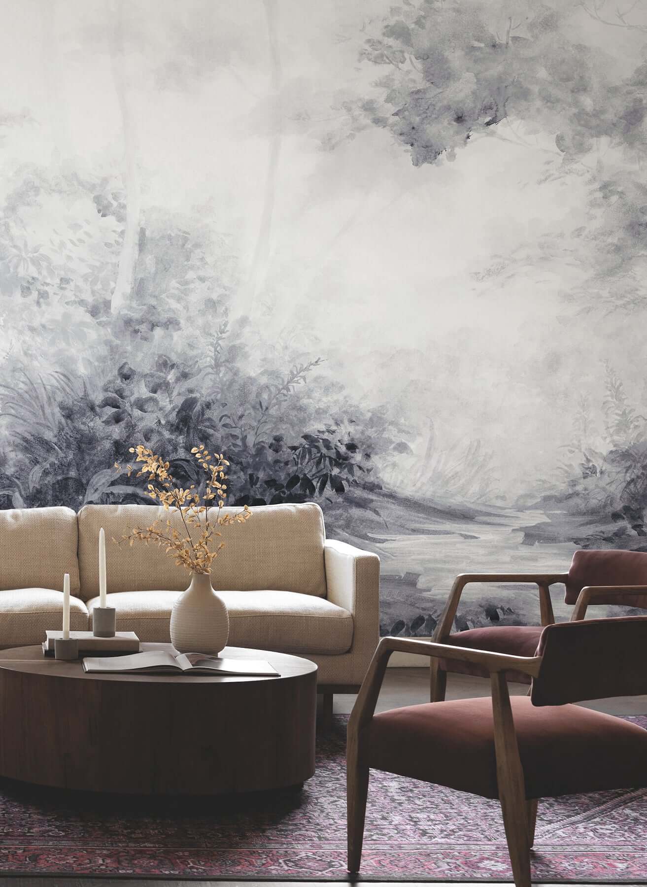 woodland-black-white-wall-mural-york-wallcoverings-mf4808m - York Wallcoverings Wallpaper