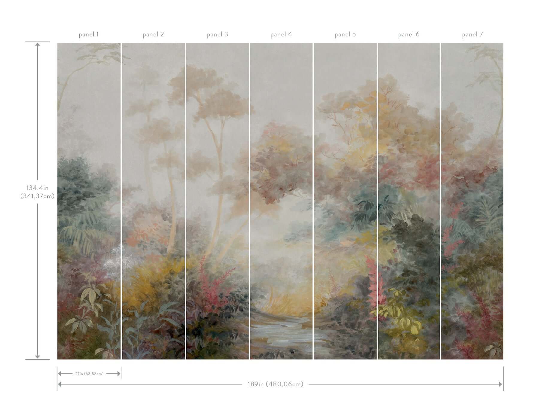 woodlands-multicolor-wall-mural-york-wallcoverings-mf4809m - York Wallcoverings Wallpaper