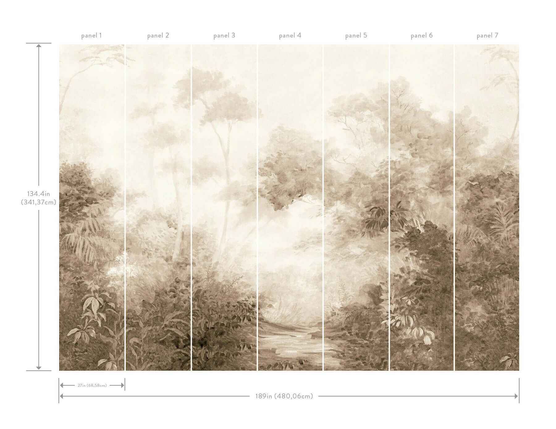 Woodlands Sepia Wall Mural - York Wallcoverings - MF4807M - York Wallcoverings Wallpaper