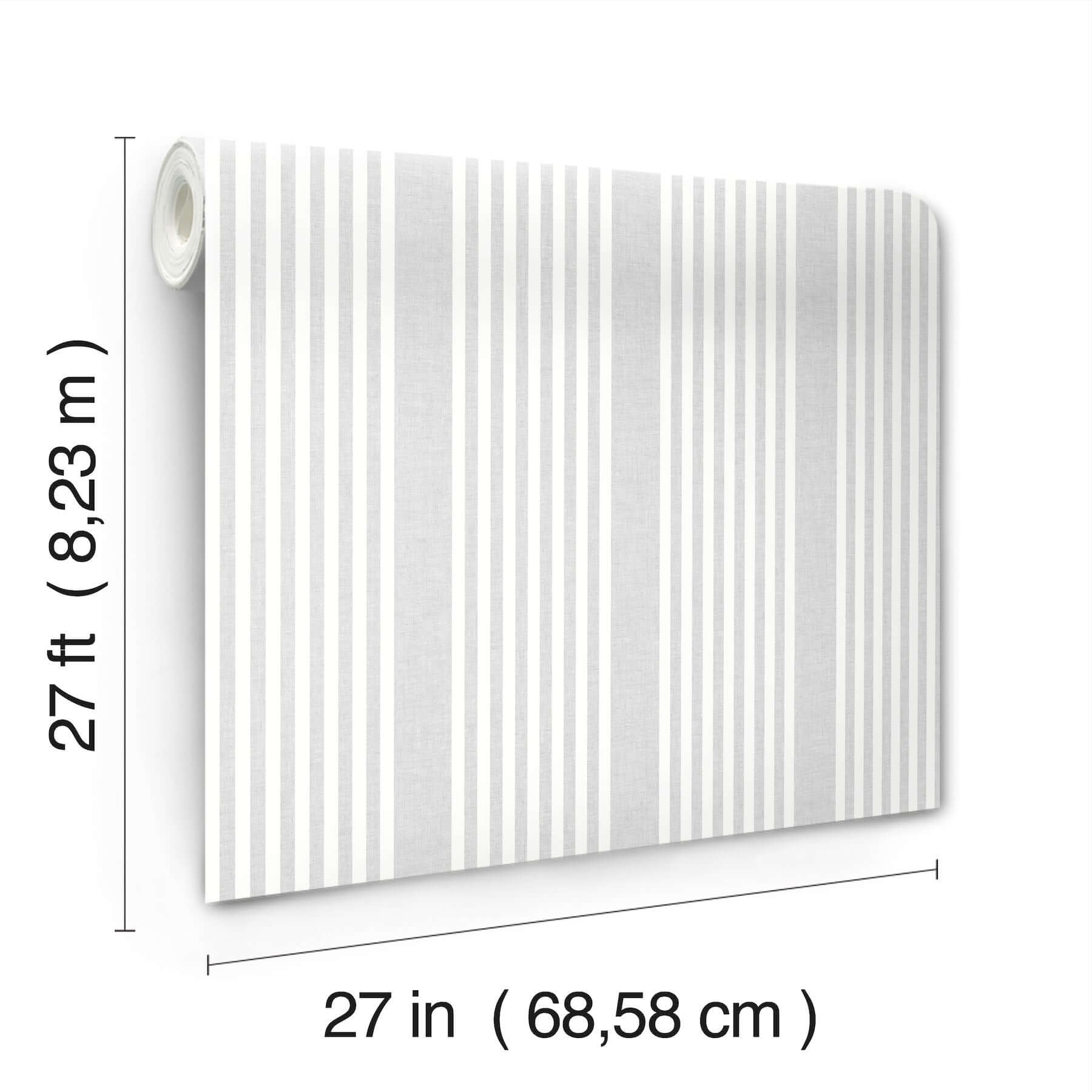 french-arctic-grey-linen-stripe-wallpaper-york-wallcoverings-sr1582mh - York Wallcoverings Wallpaper
