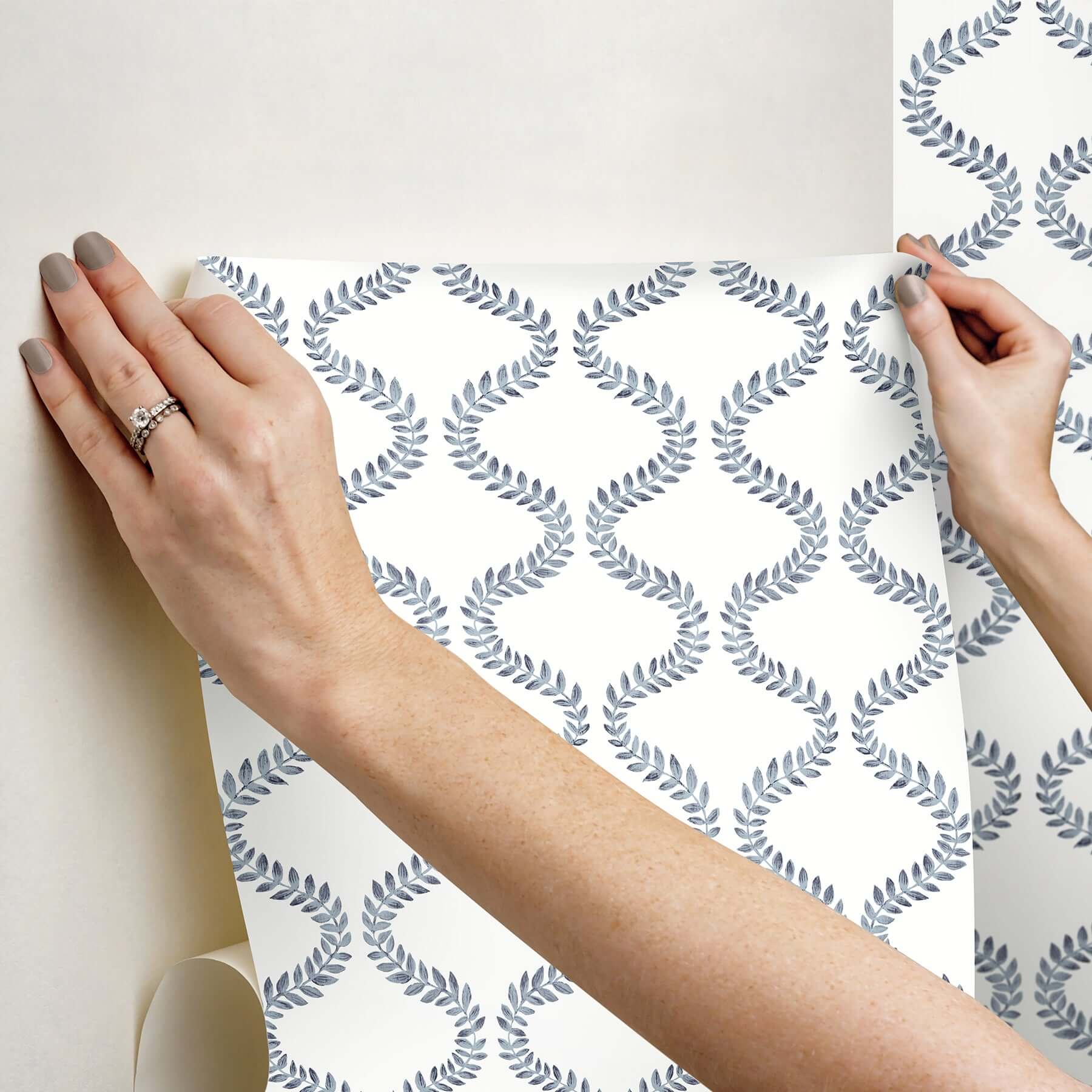 florentine-blue-vine-trellis-peel-stick-wallpaper-york-wallcoverings-psw1573rl - York Wallcoverings Wallpaper