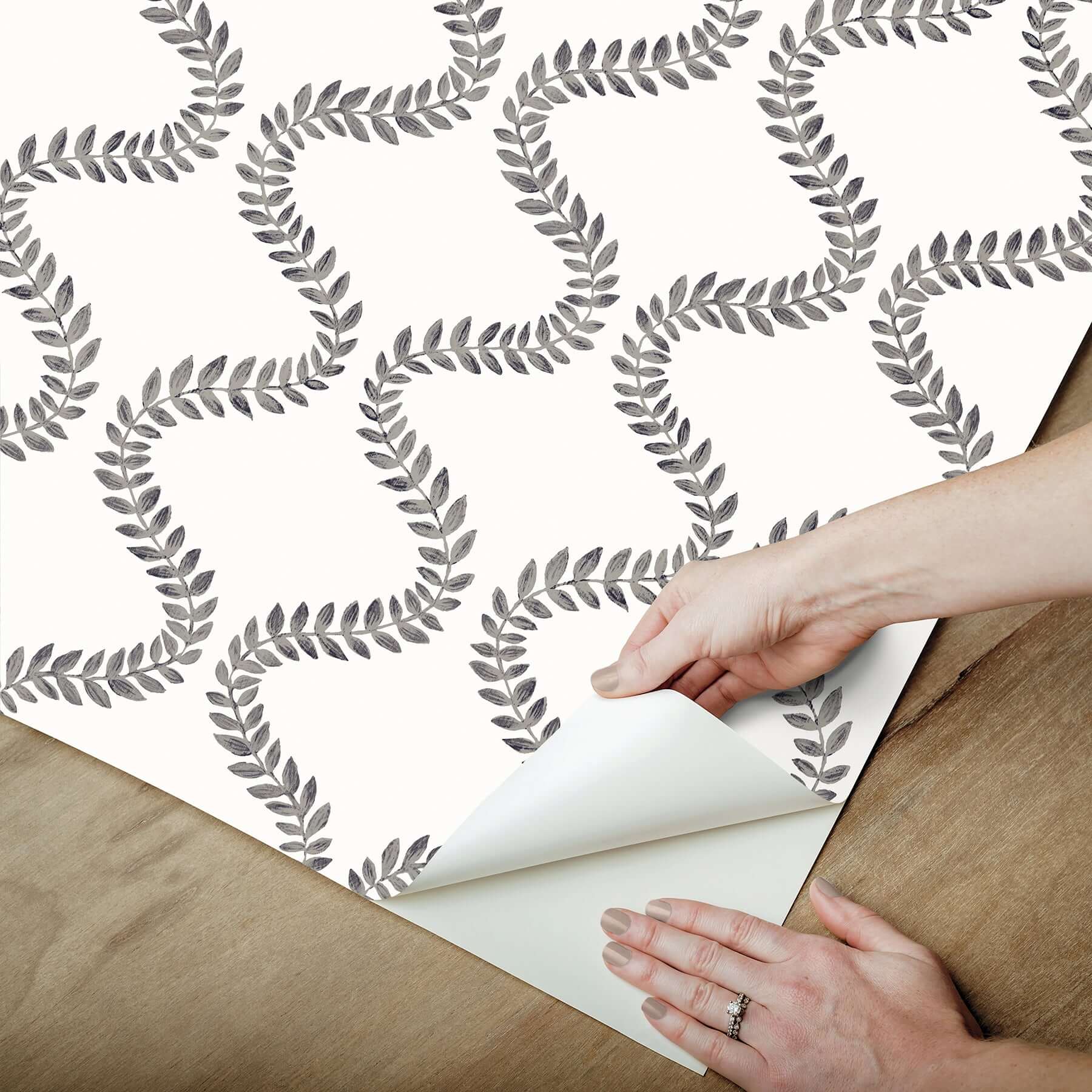 florentine-soft-black-vine-trellis-peel-stick-wallpaper-york-wallcoverings-psw1572rl - York Wallcoverings Wallpaper