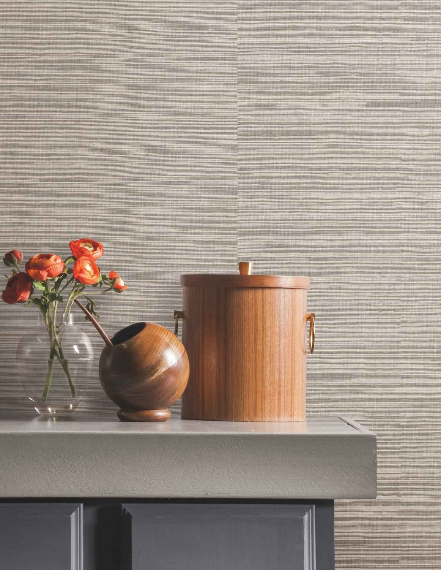 Natural Sisal Classic Grey Peel & Stick Grasscloth Wallpaper - York Wallcoverings - PSW1591RL - York Wallcoverings Wallpaper