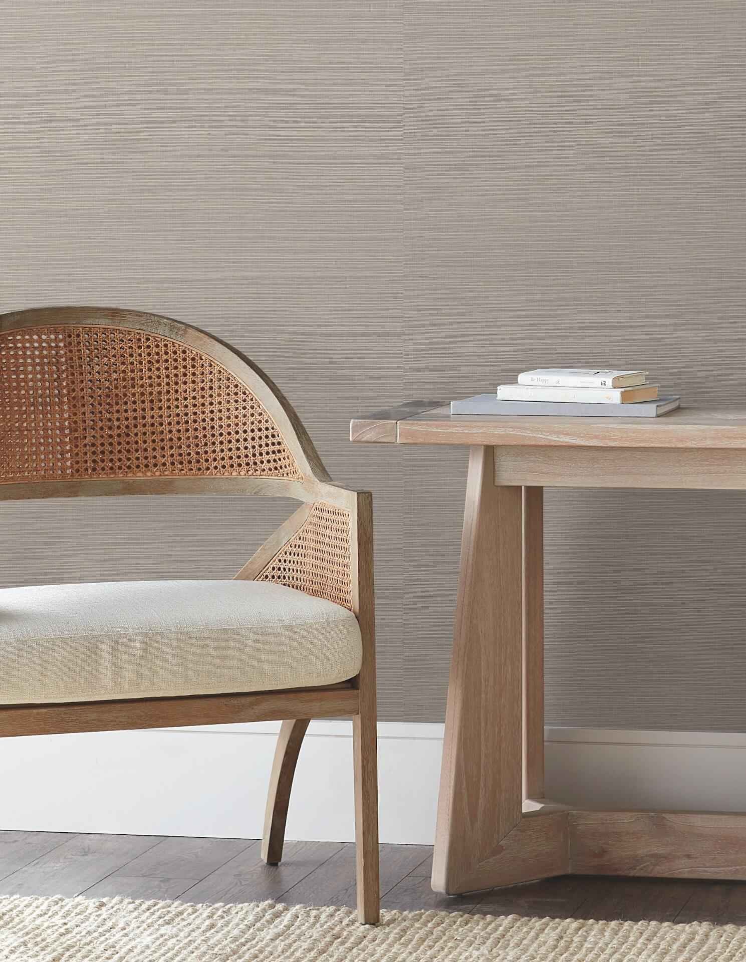 Natural Sisal Classic Grey Peel & Stick Grasscloth Wallpaper - York Wallcoverings - PSW1591RL - York Wallcoverings Wallpaper