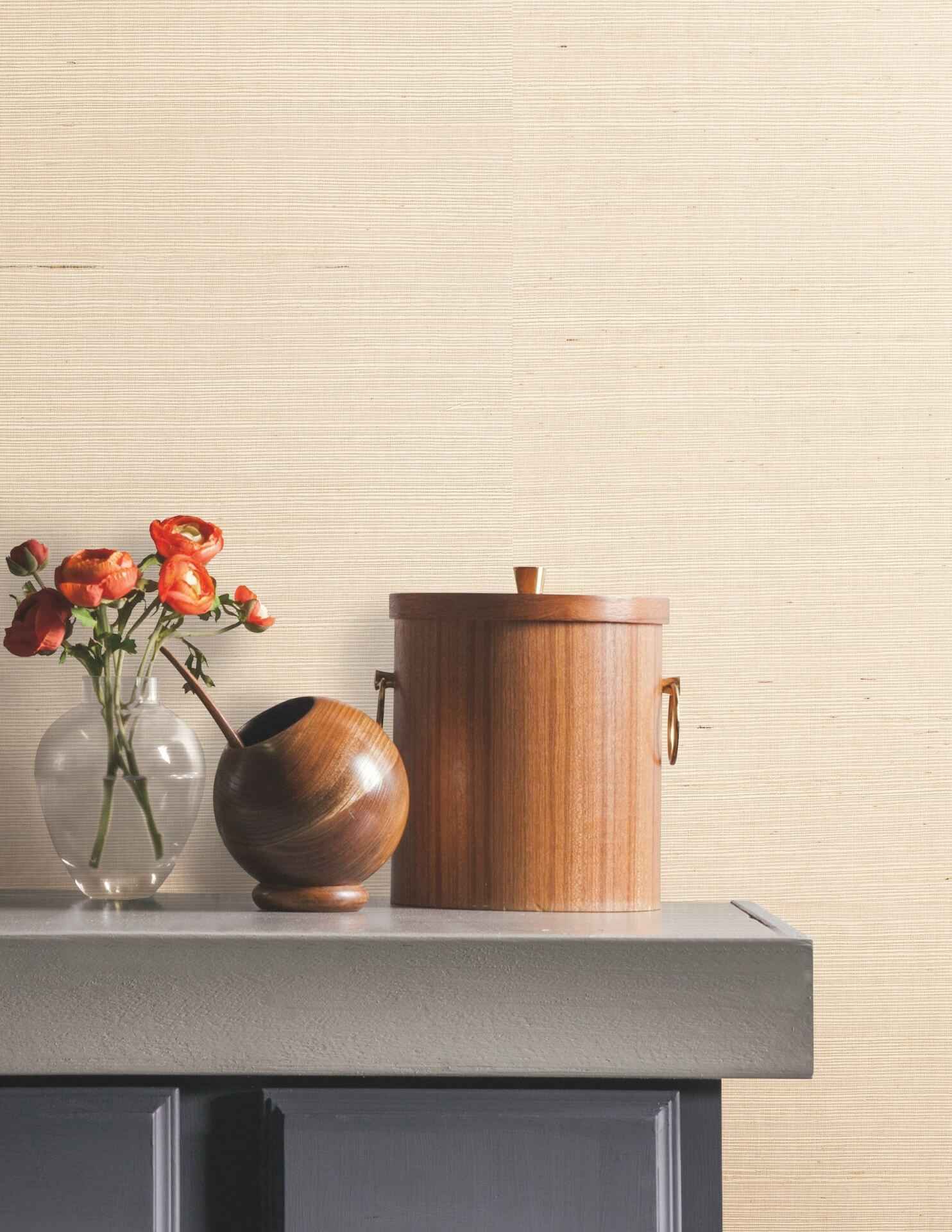 Natural Sisal Plaster Peel & Stick Grasscloth Wallpaper - York Wallcoverings - PSW1596RL - York Wallcoverings Wallpaper